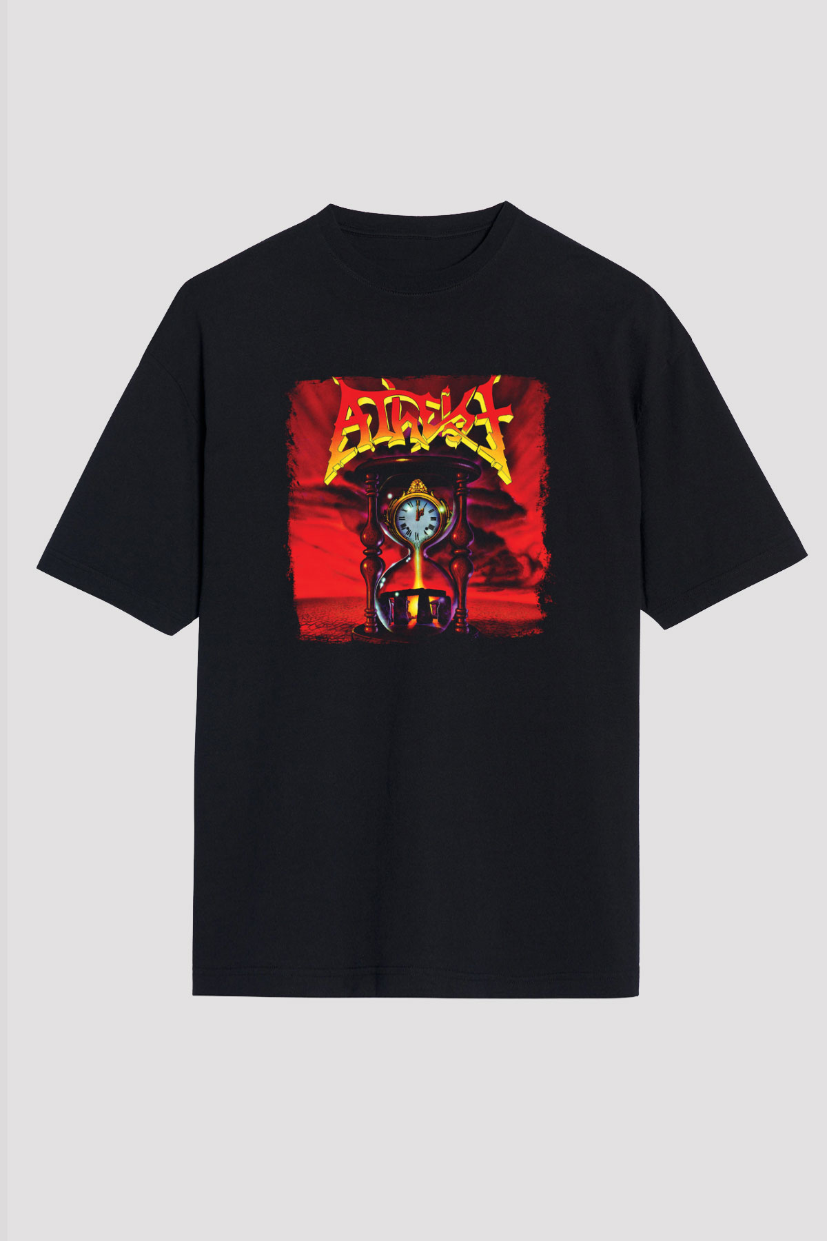 Atheist Baskılı Unisex Siyah Oversize Tişört