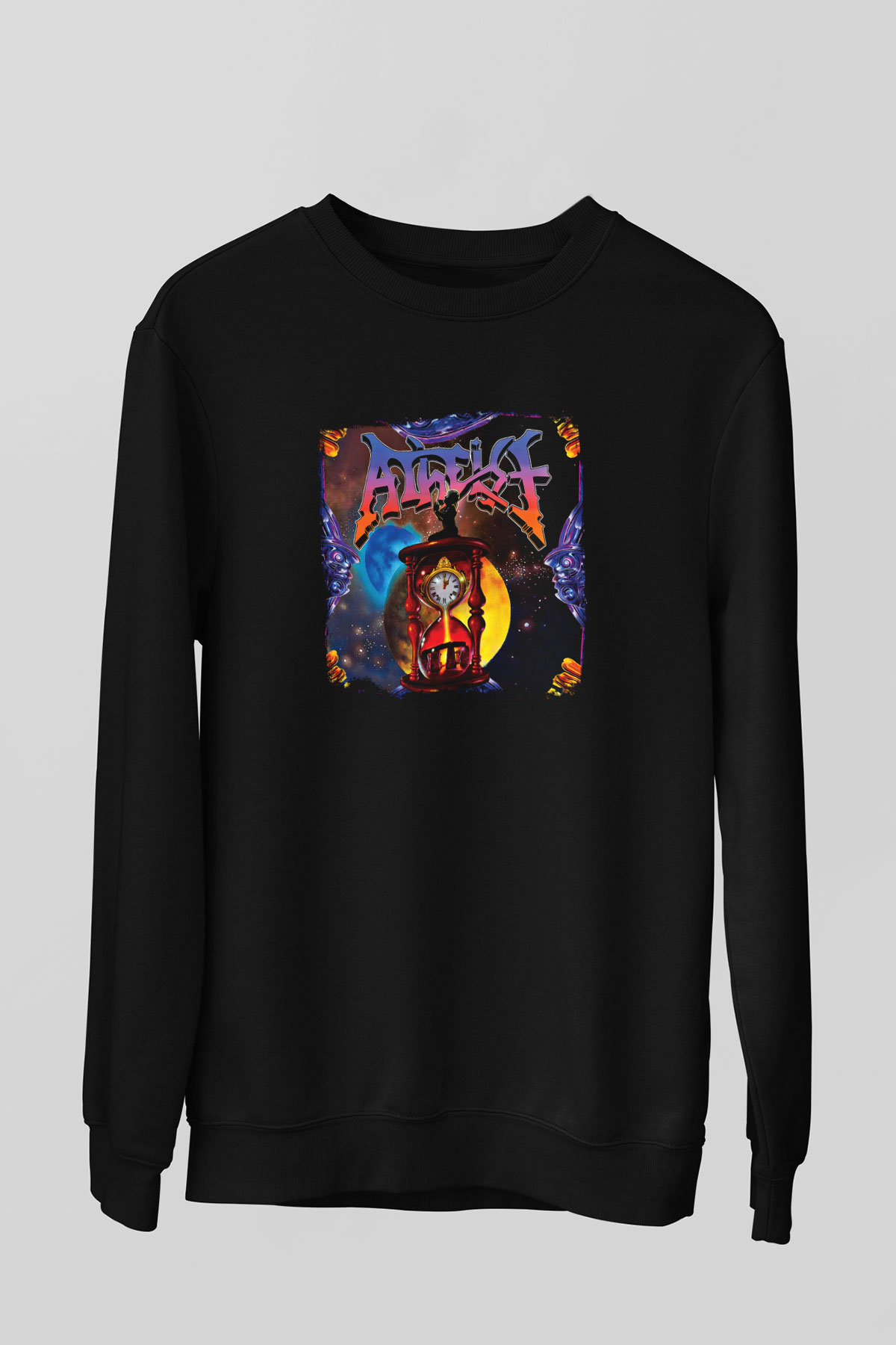 Atheist Baskılı Unisex Siyah Sweatshirt