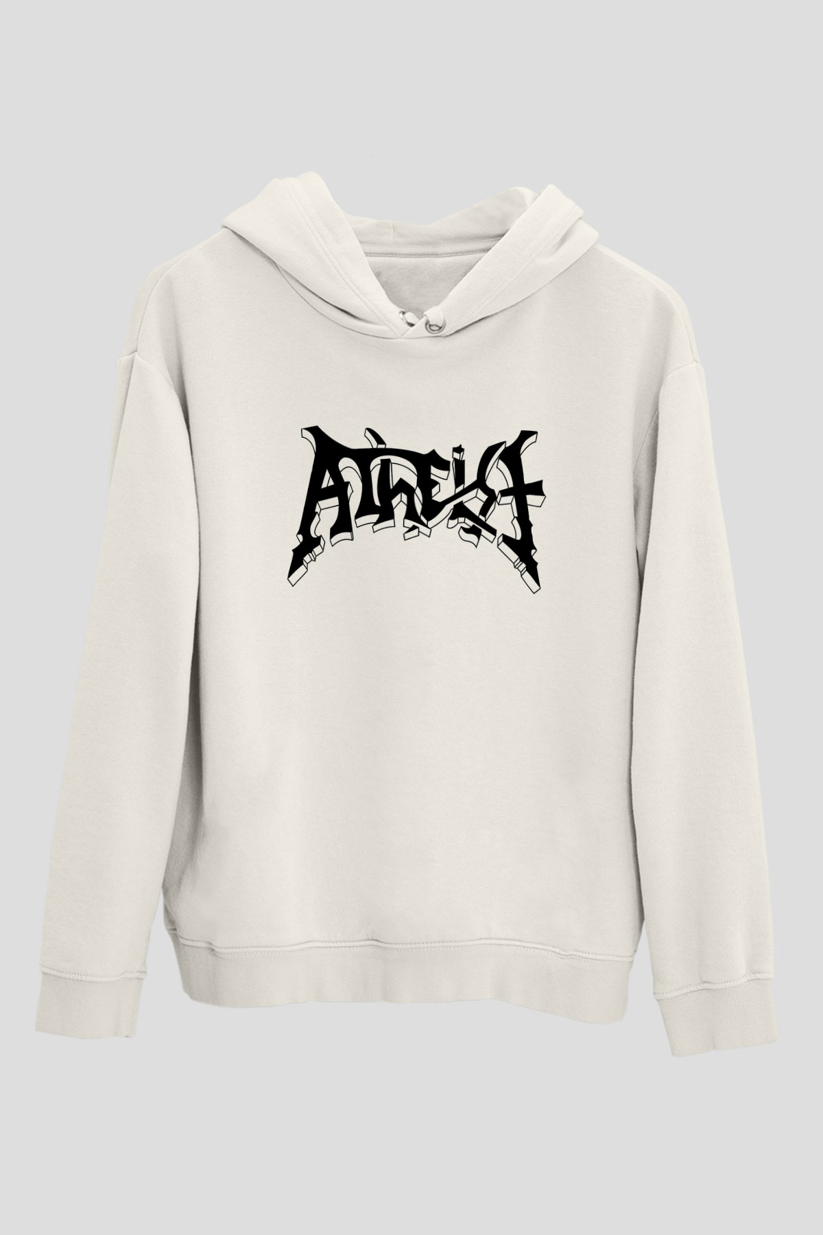 Atheist Beyaz Unisex Kapşonlu Sweatshirt
