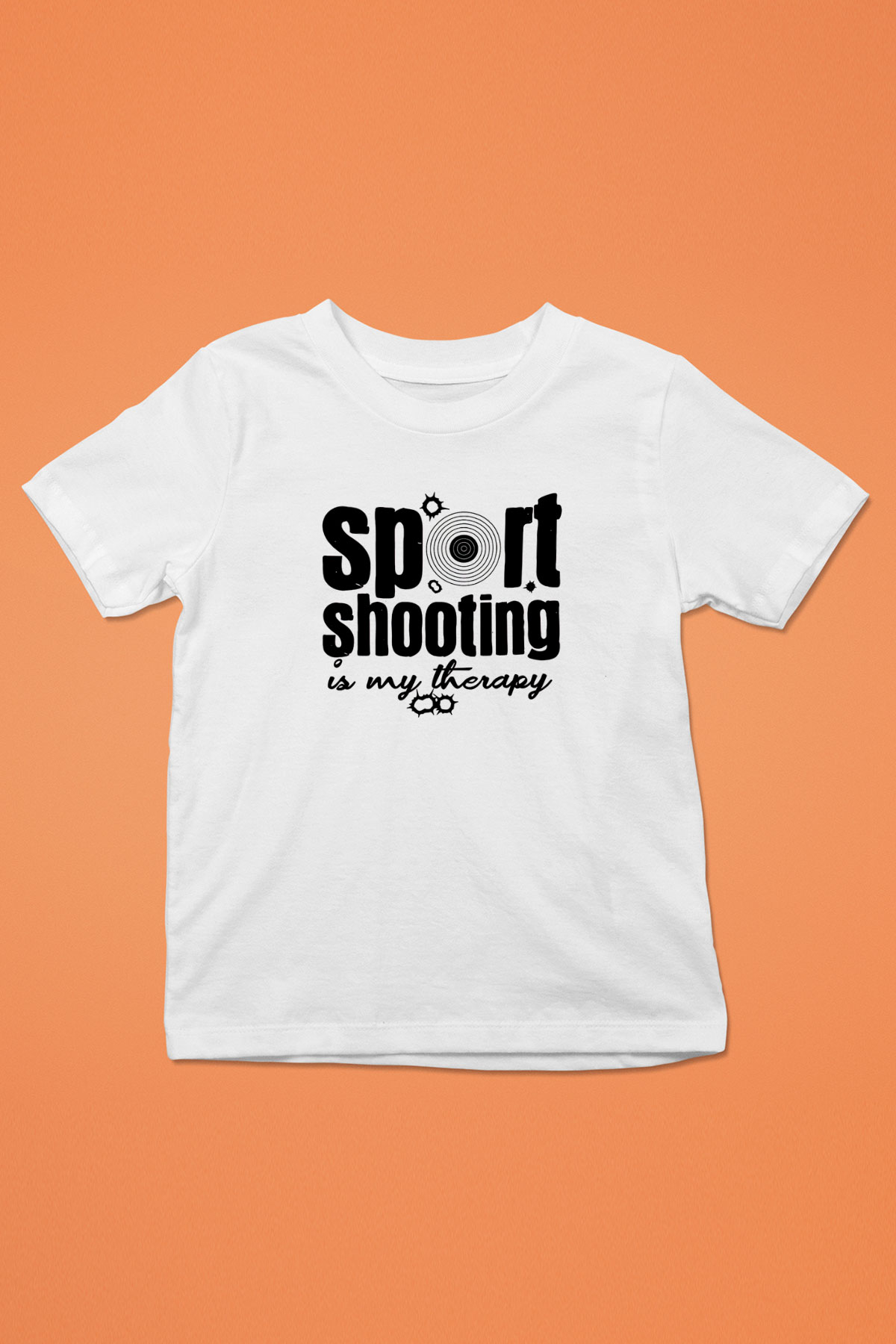 Atıcılık Baskılı Unisex Beyaz Çocuk Tişört - Tshirt