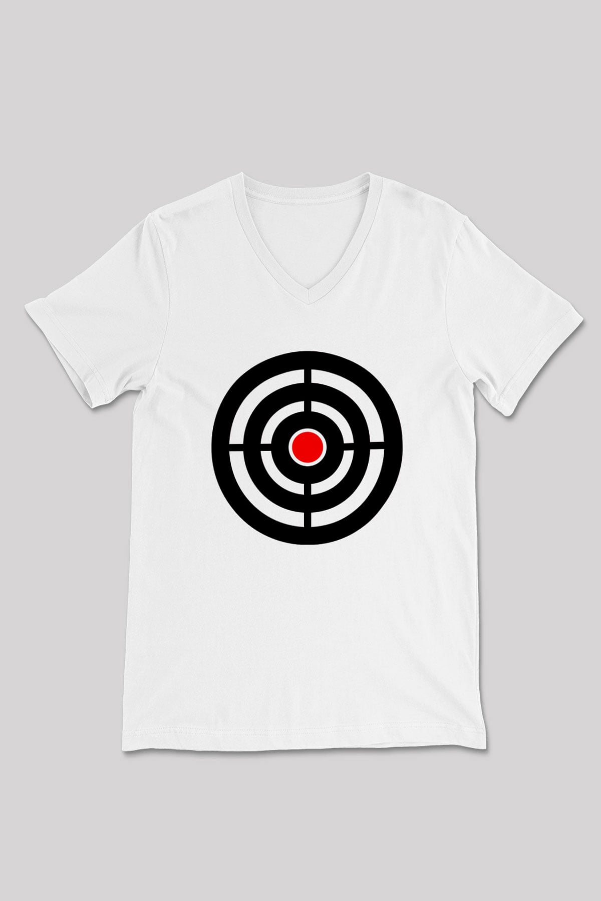 Atıcılık Baskılı Unisex V Yaka Tişört - Tshirt