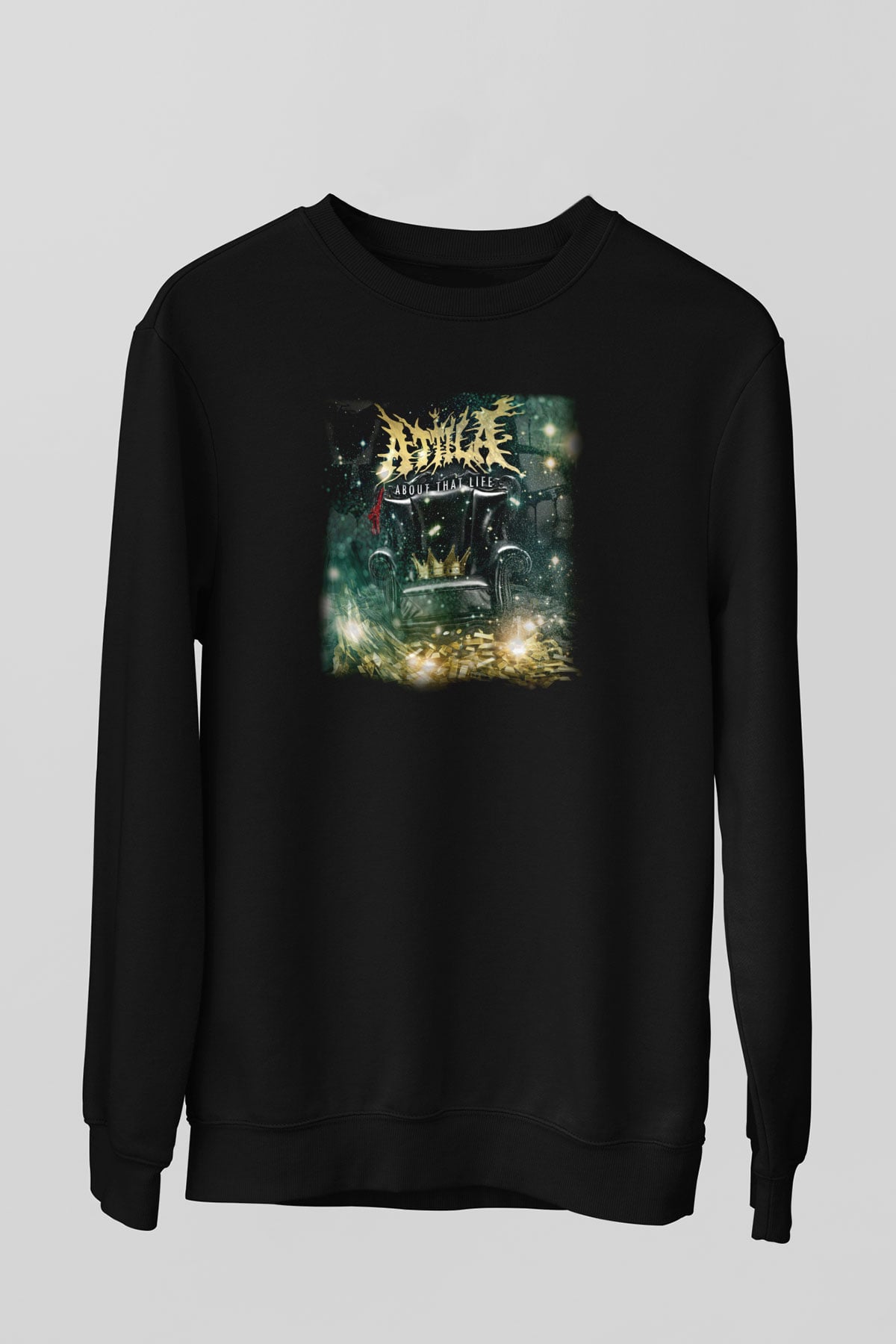 Atilla Siyah Unisex Sweatshirt