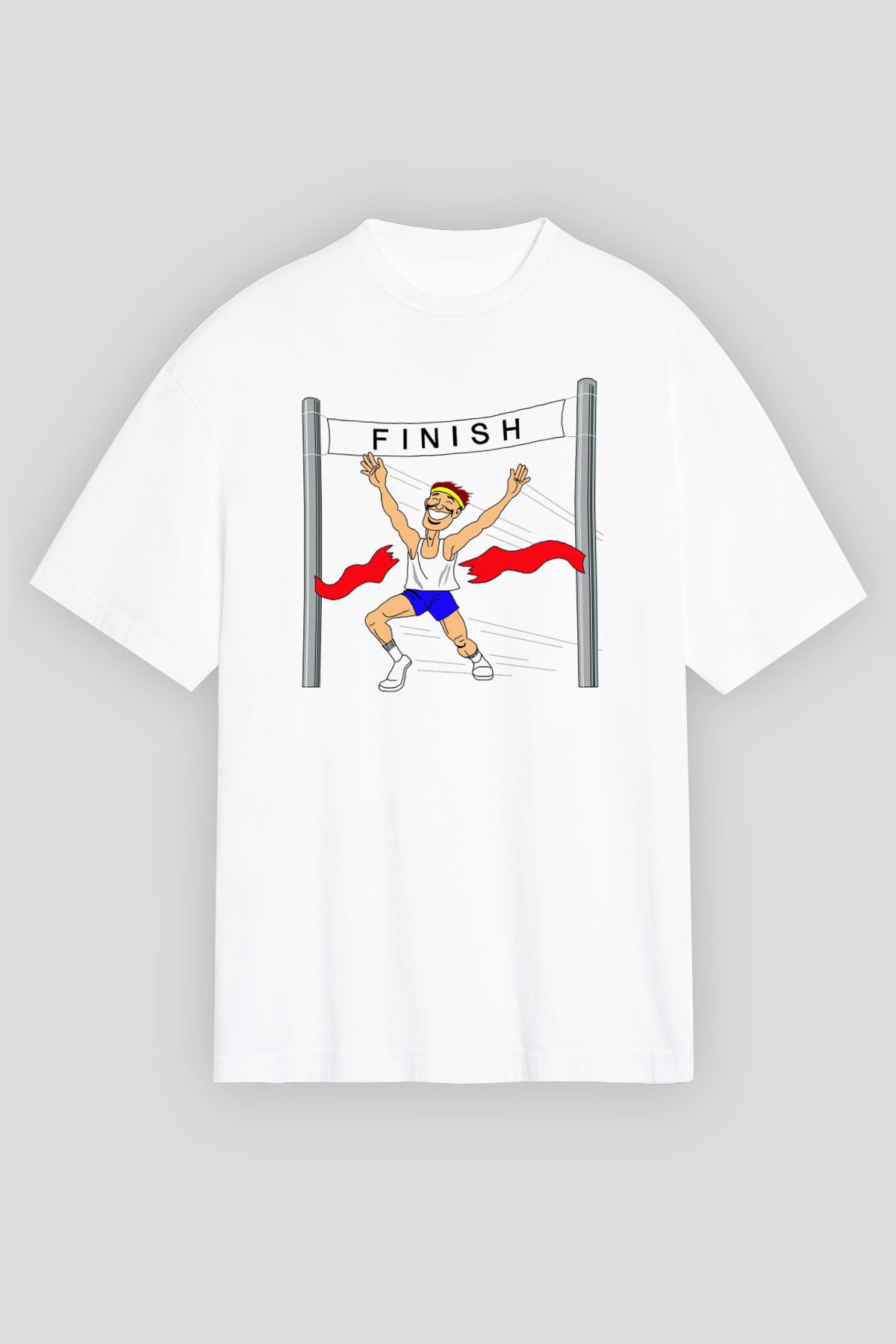 Atlet Beyaz Unisex Tişört T-Shirt - TişörtFabrikası