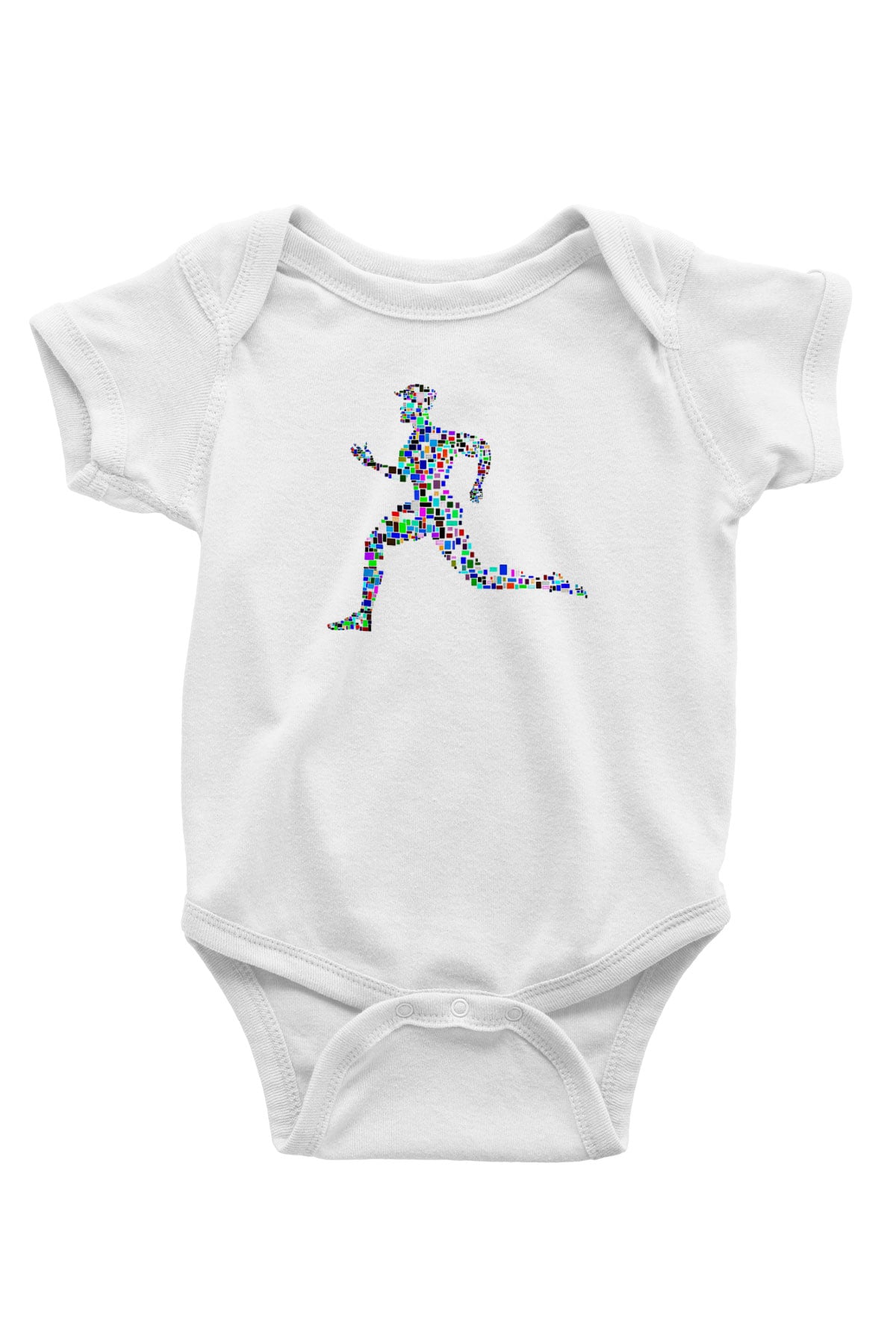 Atletizm Baskılı Beyaz Bebek Body - Zıbın
