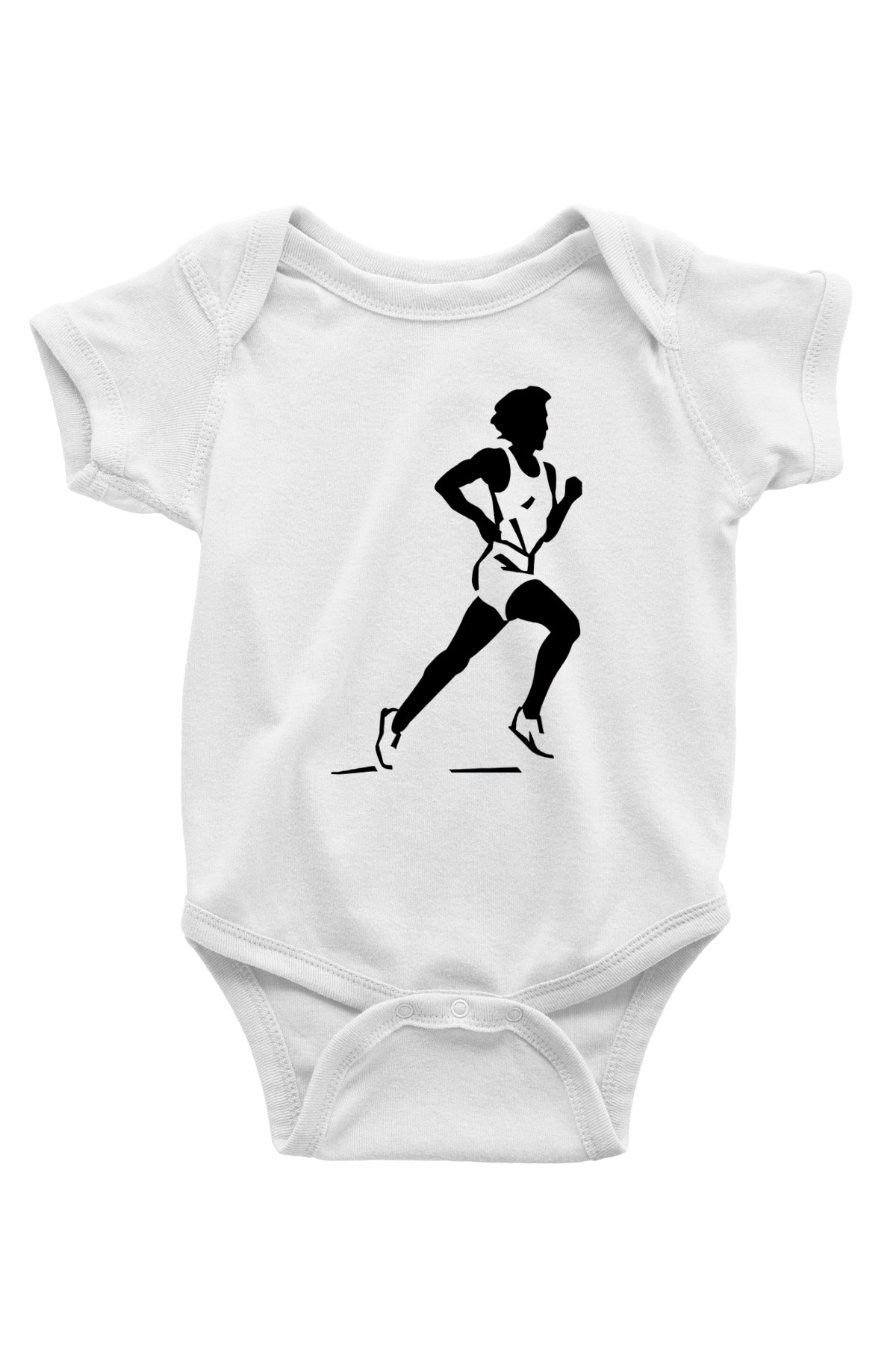 Atletizm Baskılı Beyaz Bebek Body - Zıbın