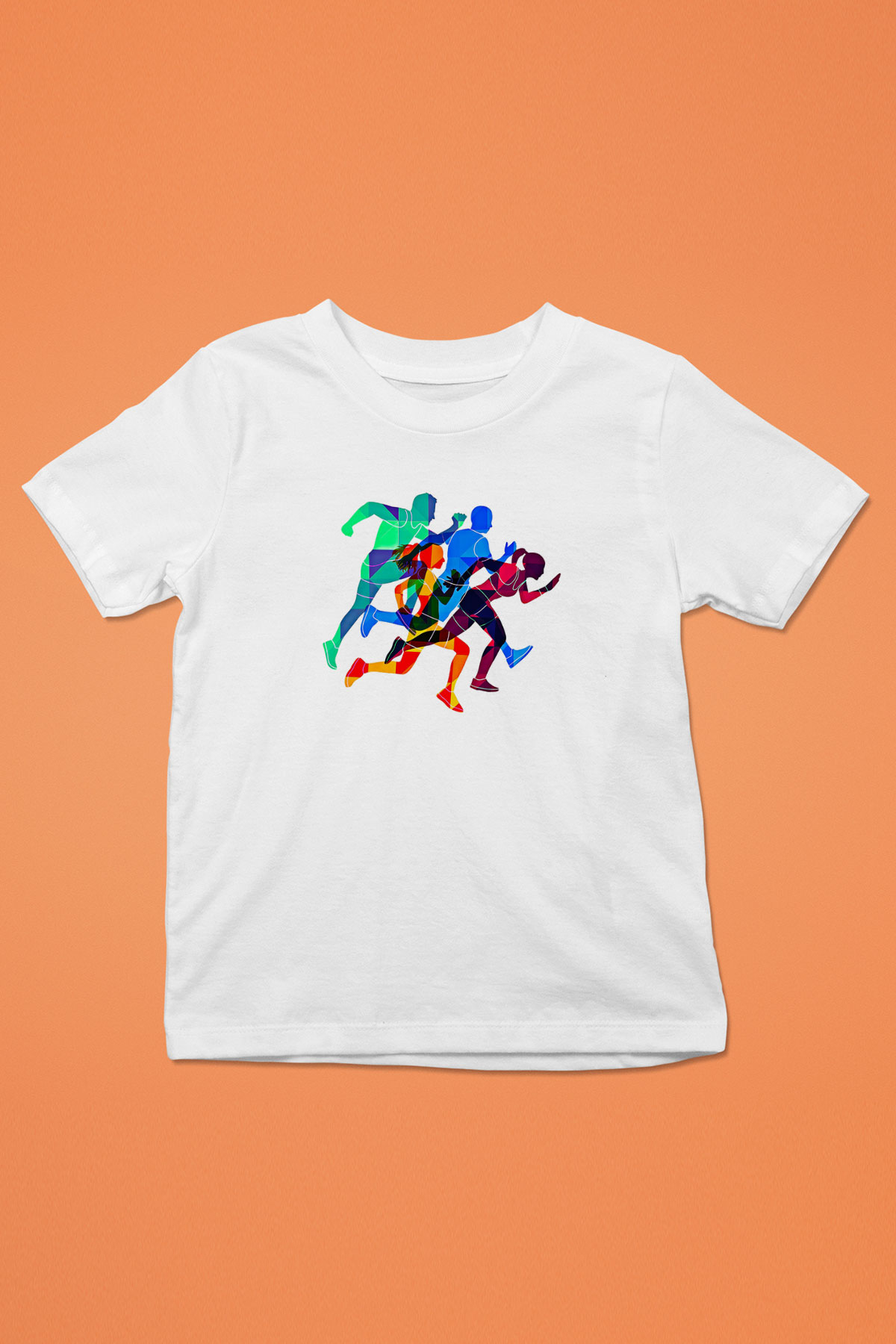 Atletizm Baskılı Unisex Beyaz Çocuk Tişört - Tshirt