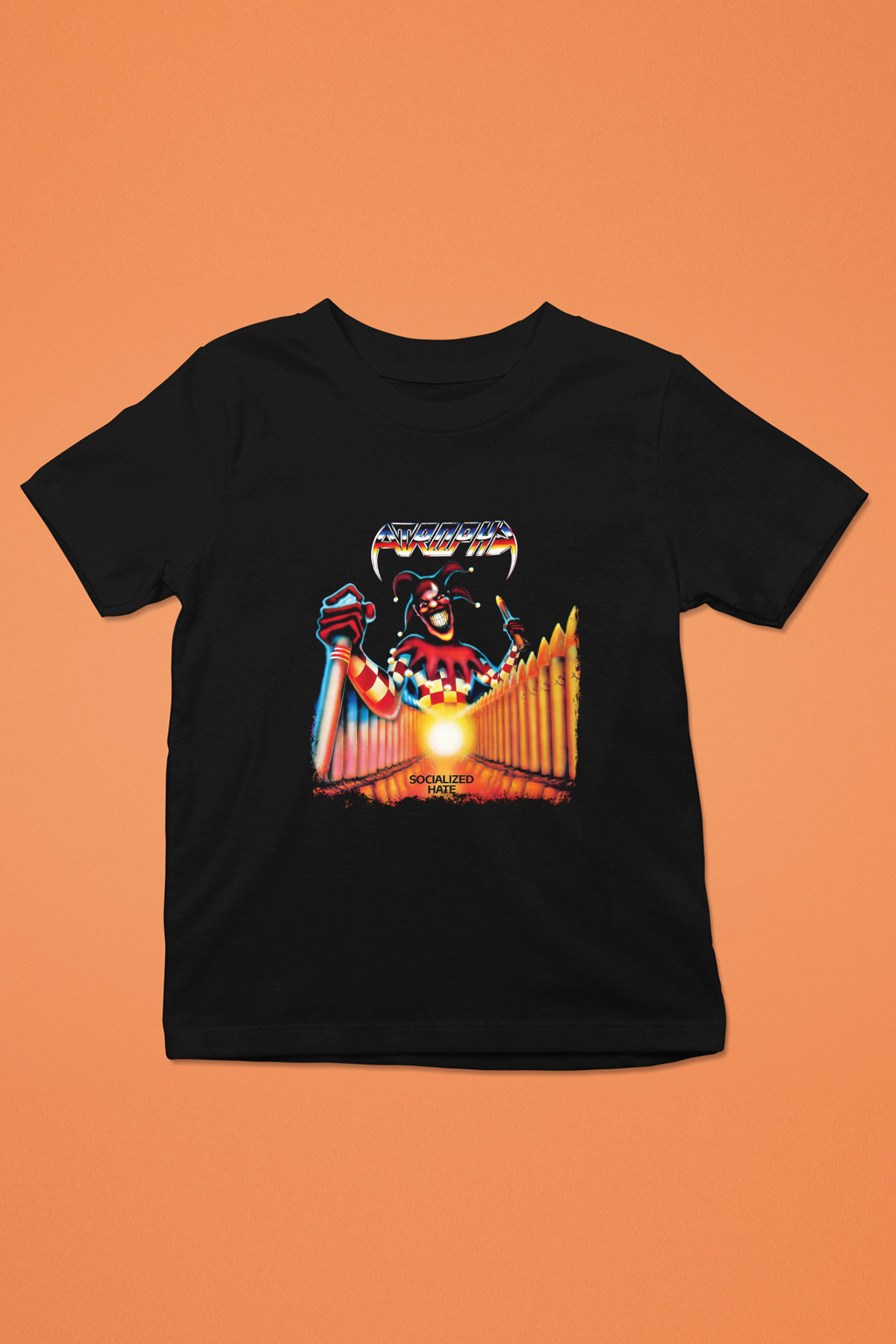 Atrophy Baskılı Unisex Siyah Çocuk Tişört