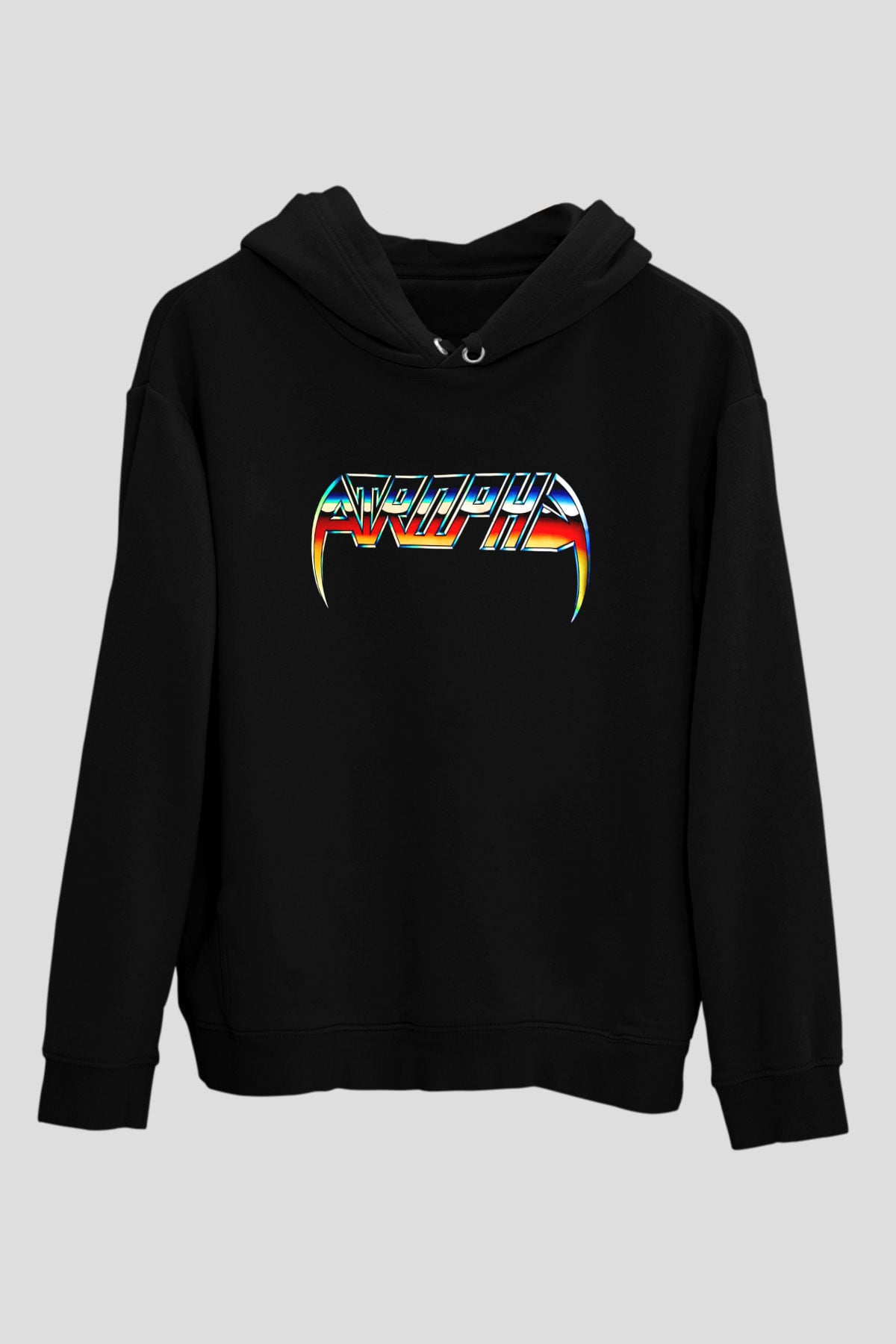 Atrophy Siyah Unisex Kapüşonlu Sweatshirt