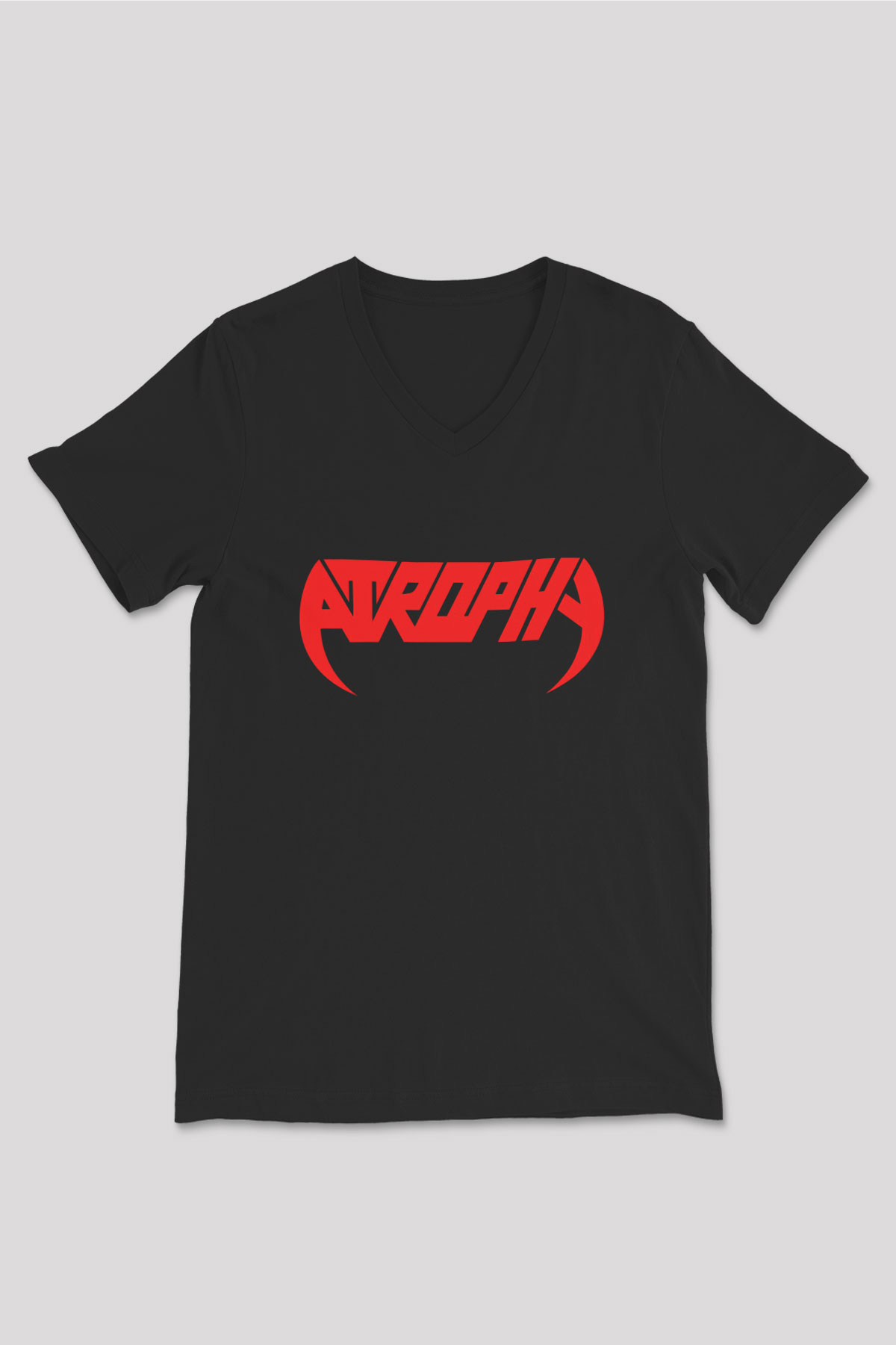 Atrophy Siyah Unisex V Yaka Tişört