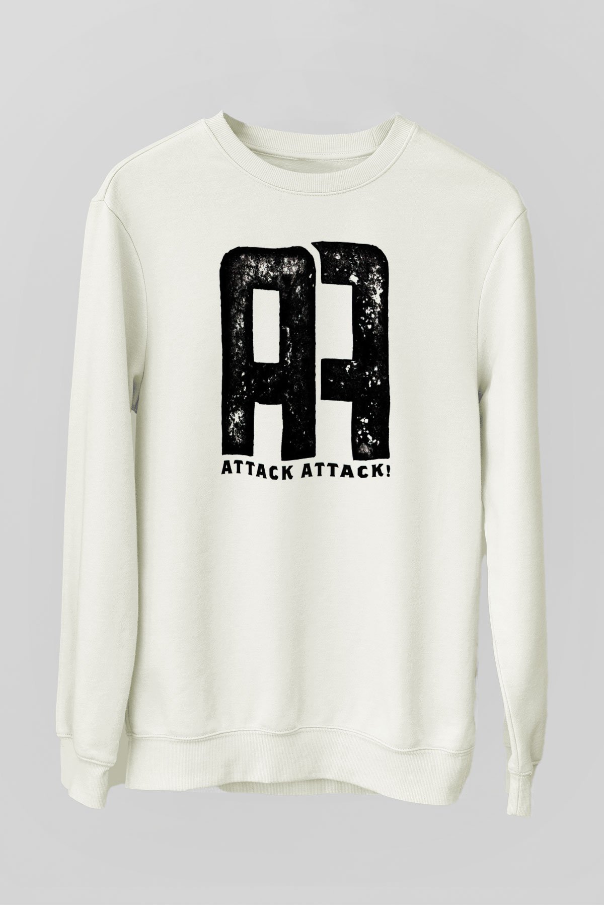 Attack Attack Beyaz Unisex Sweatshirt