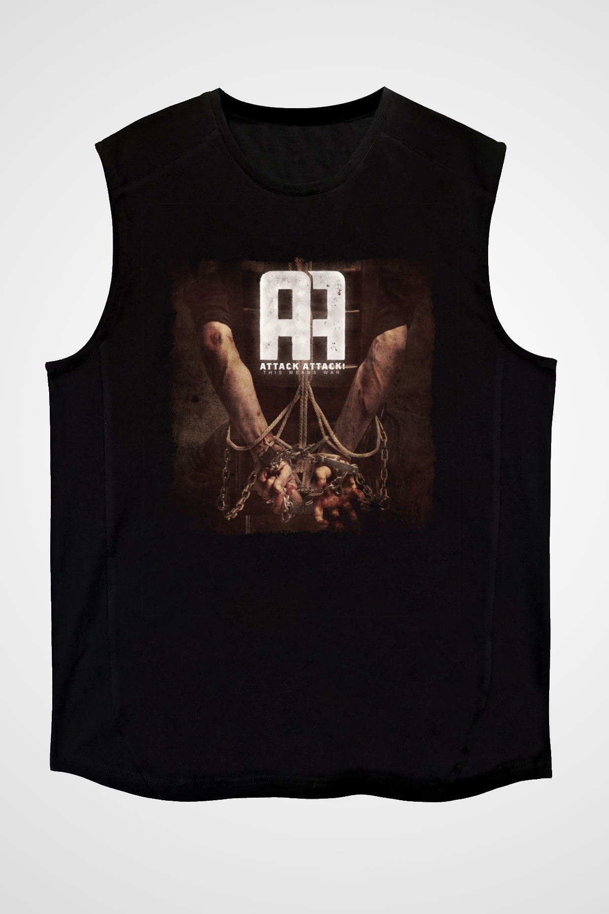 Attack Attack Siyah Unisex Kolsuz Tişört