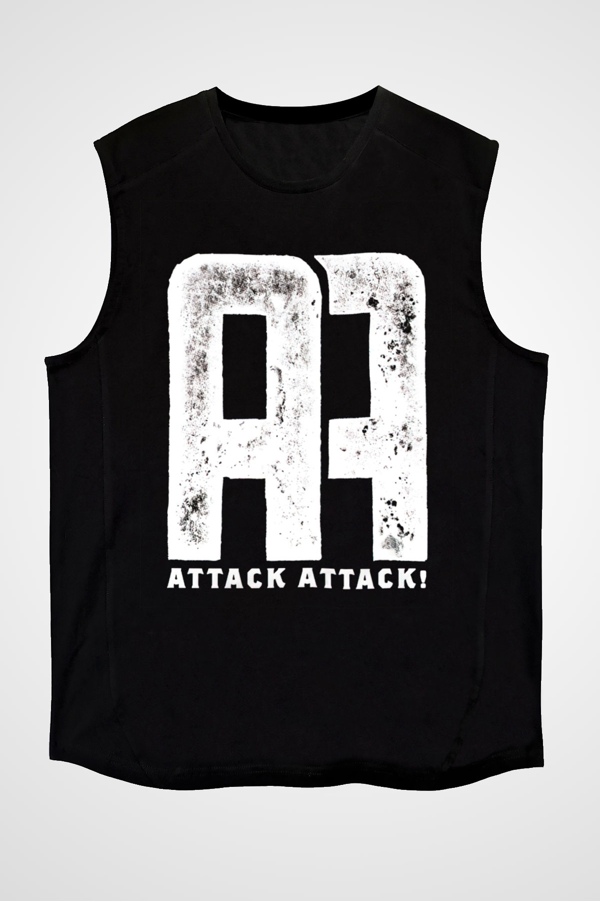 Attack Attack Siyah Unisex Kolsuz Tişört