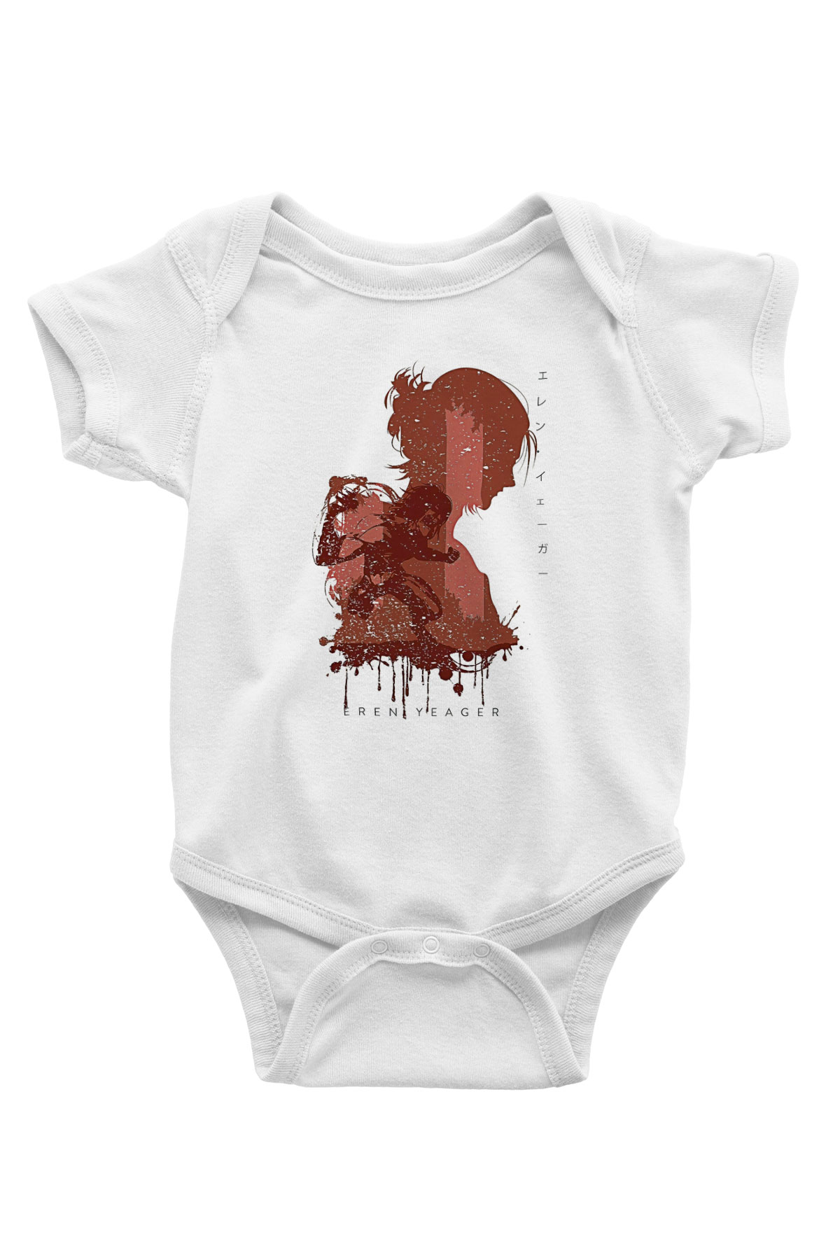 Attack On Titan Baskılı Beyaz Unisex Bebek Body - Zıbın