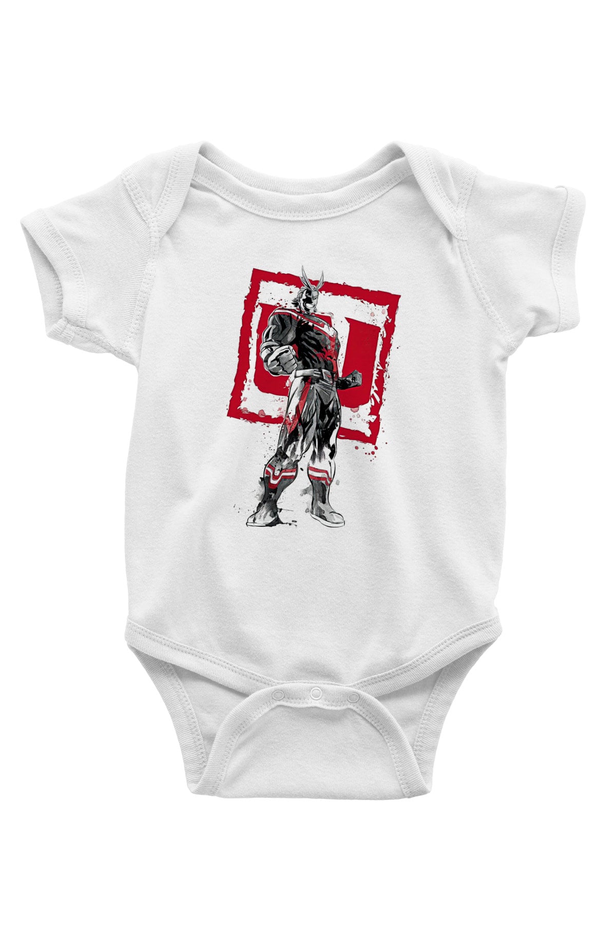 Attack On Titan Baskılı Beyaz Unisex Bebek Body - Zıbın