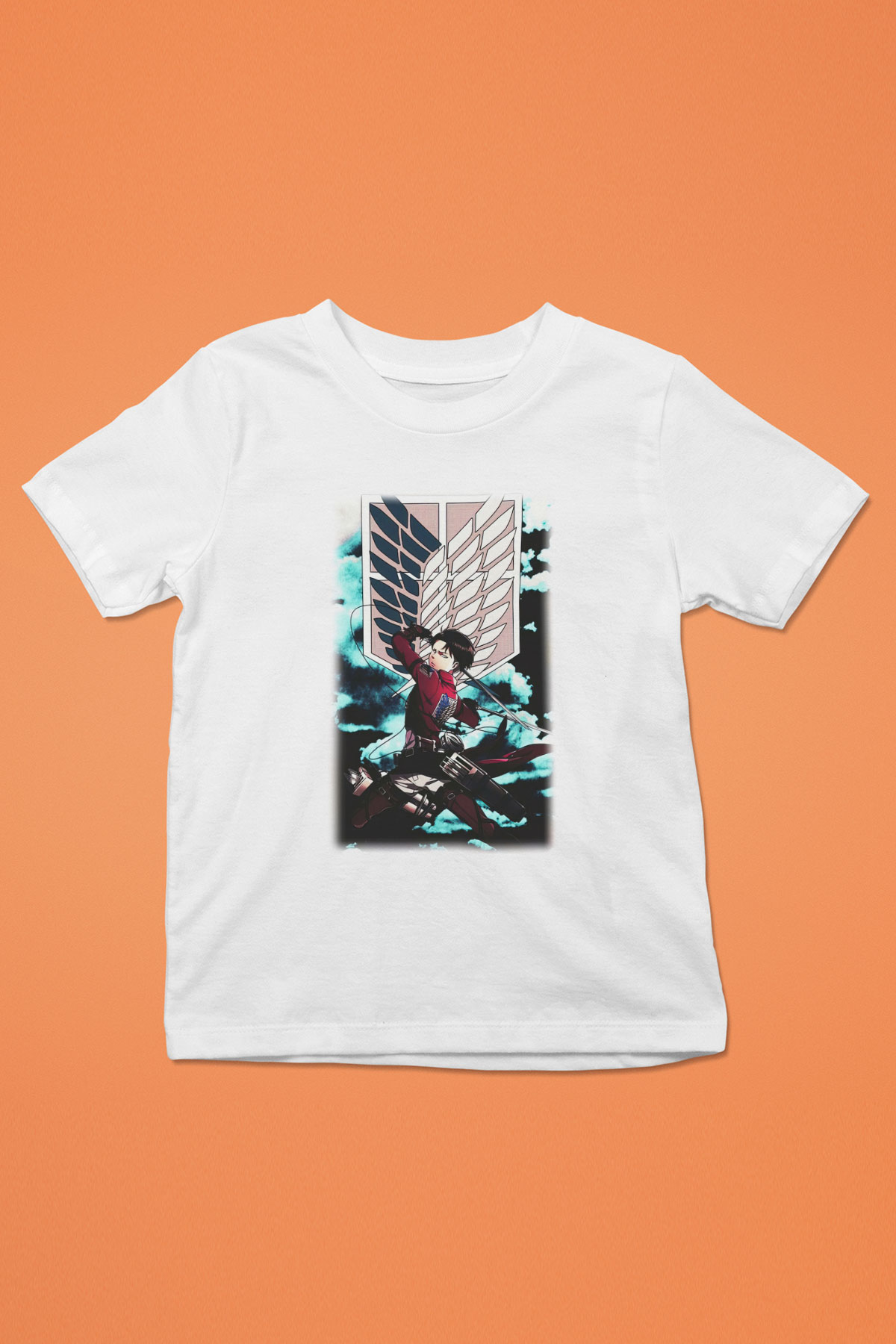 Attack on Titan Baskılı Beyaz Unisex Çocuk Tişört