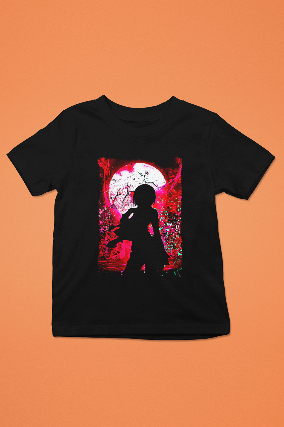 Attack On Titan Baskılı Unisex Siyah Çocuk Tişört - Tshirt