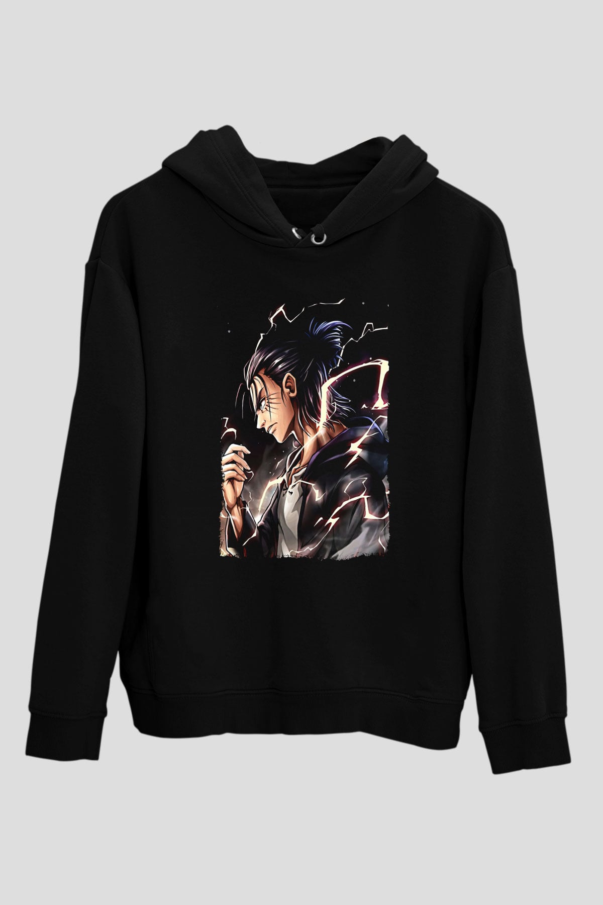 Attack On Titan Baskılı Unisex Siyah Hoodie