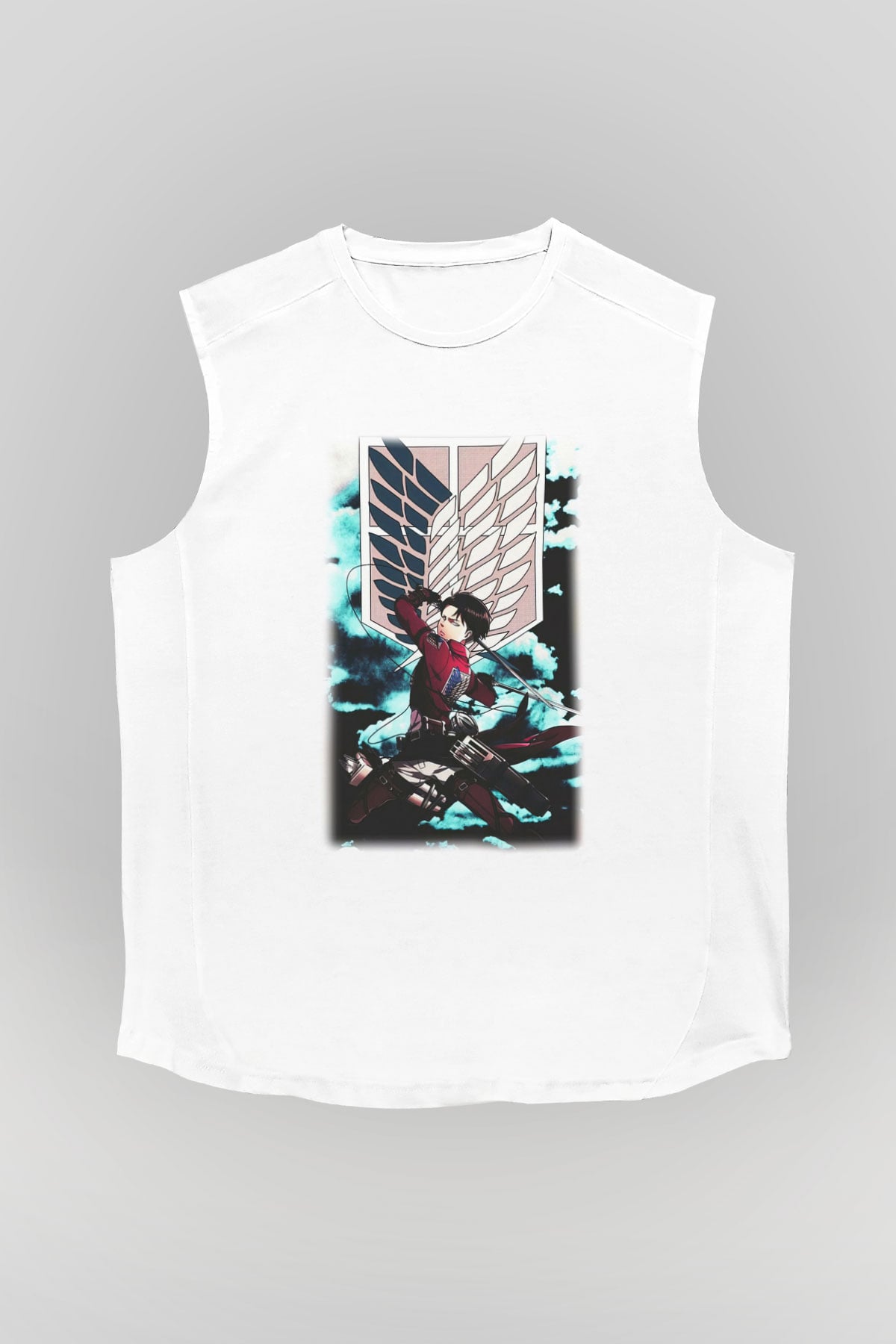 Attack on Titan Beyaz Unisex Kolsuz Tişört