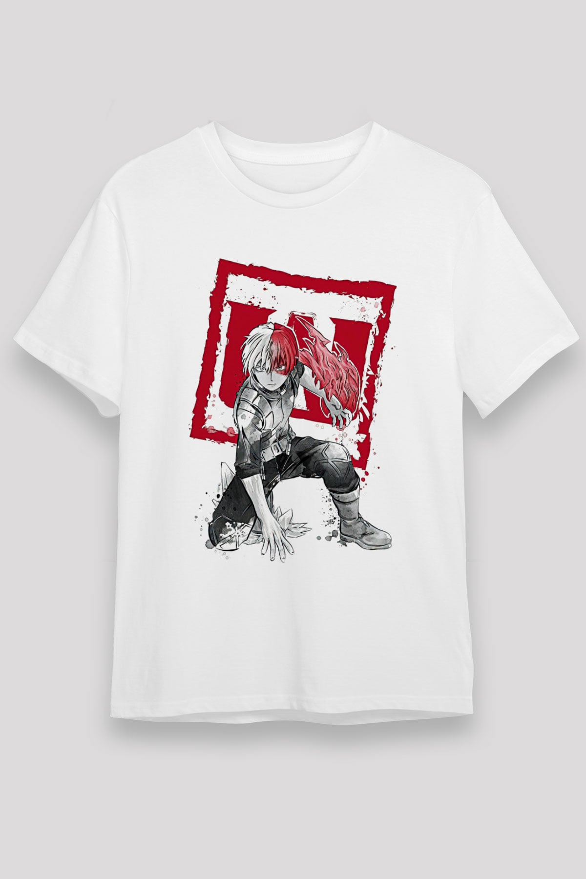 Attack On Titan Unisex Baskılı Beyaz Tişört - Tshirt