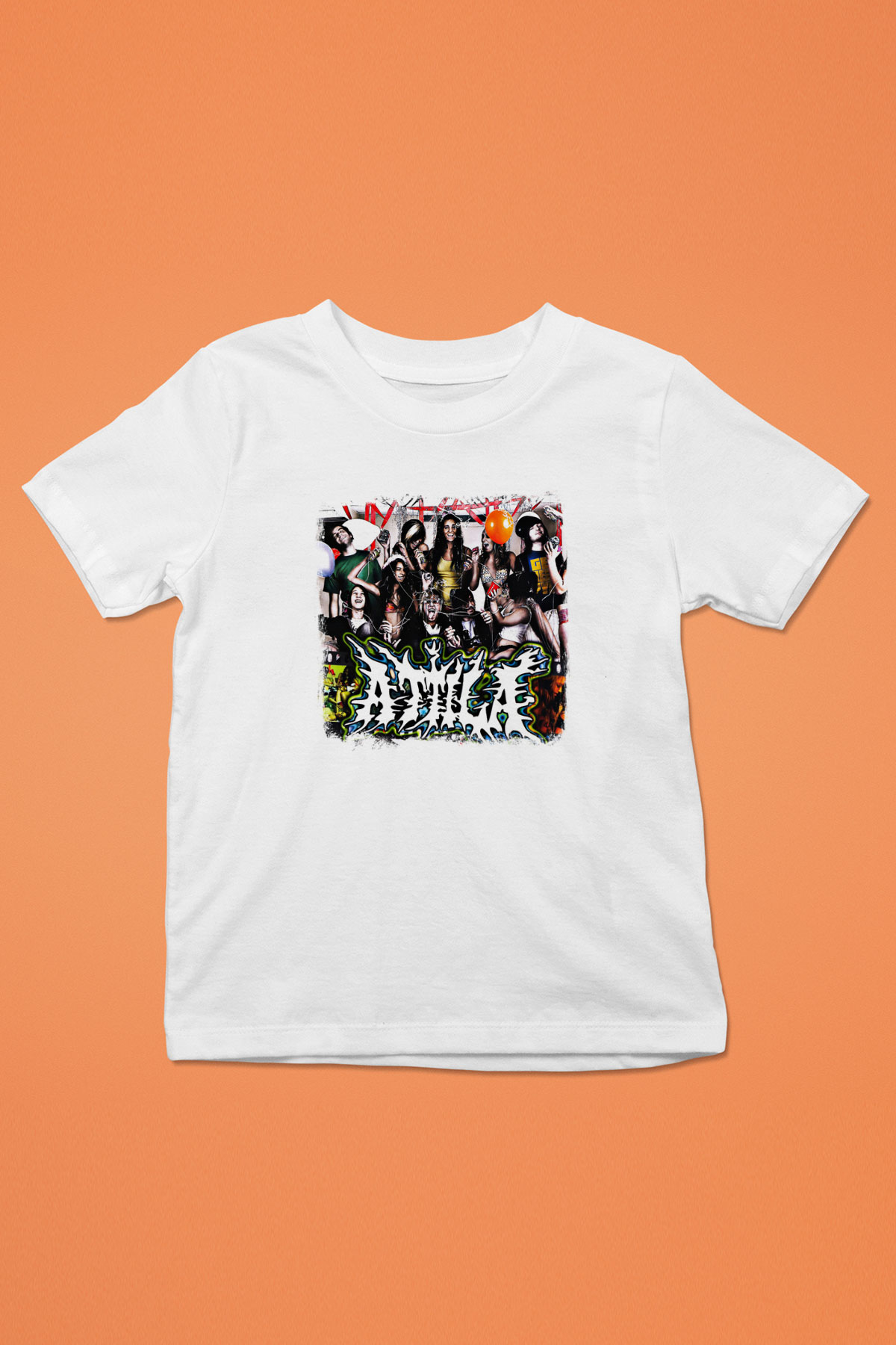 Attila Baskılı Unisex Beyaz Çocuk Tişört