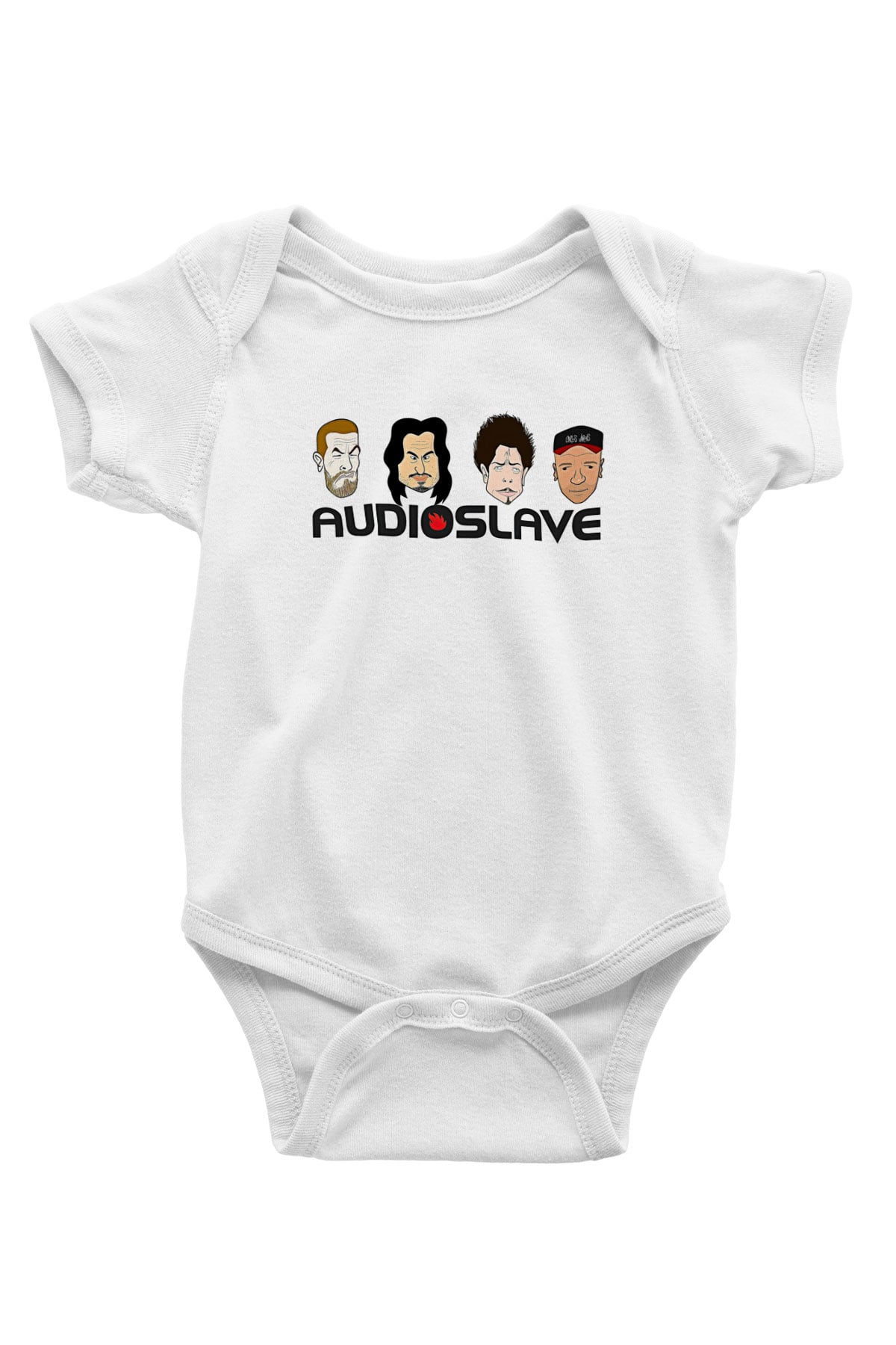 Audioslave Baskılı Beyaz Unisex Bebek Body - Zıbın