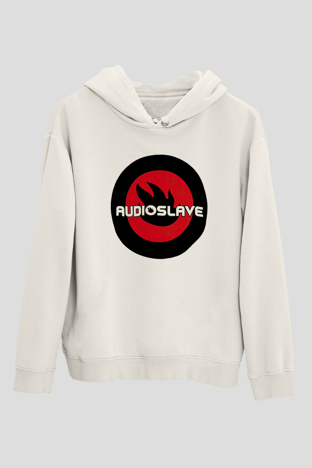 Audioslave Baskılı Beyaz Unisex Kapüşonlu Sweatshirt