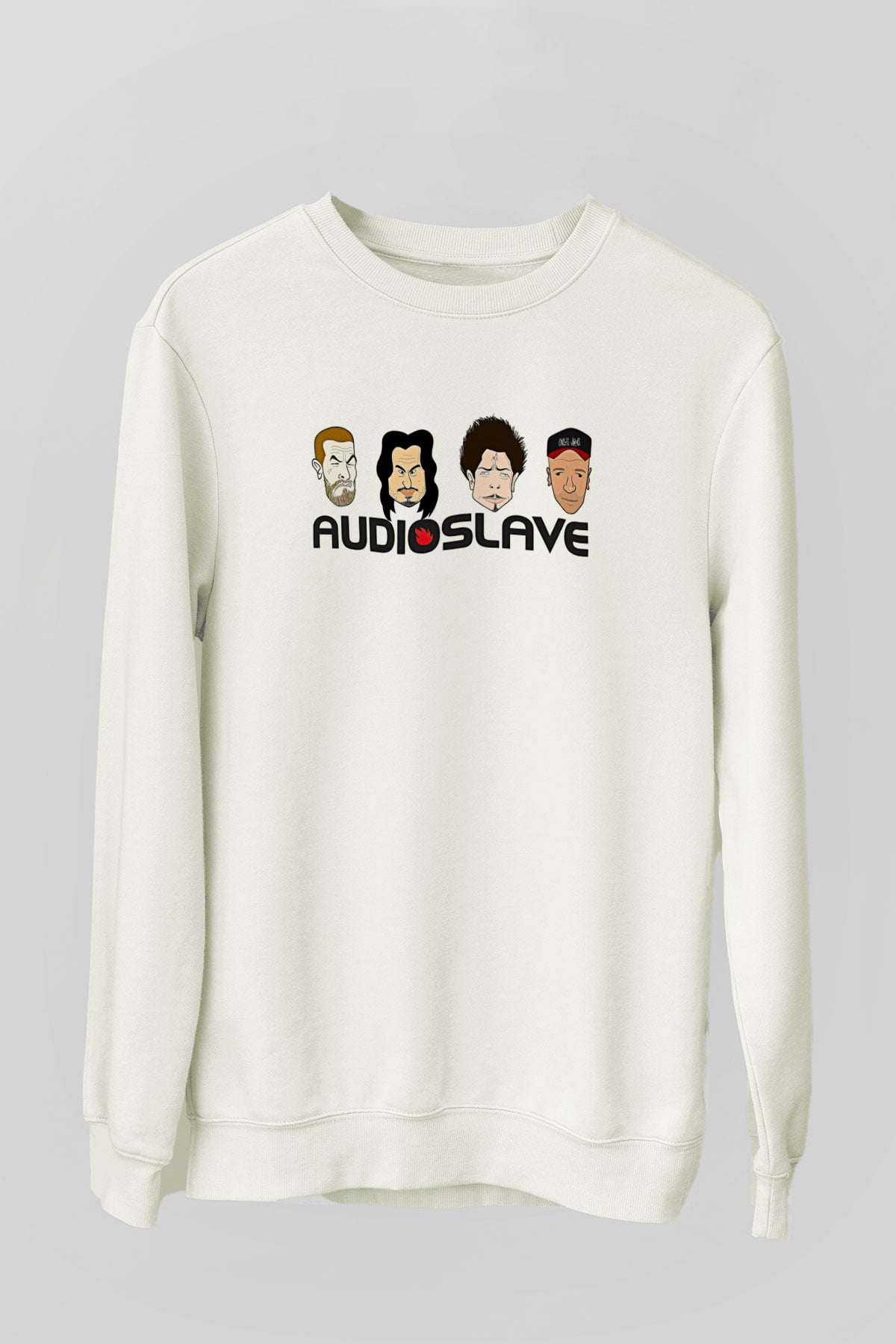 Audioslave Baskılı Beyaz Unisex Sweatshirt