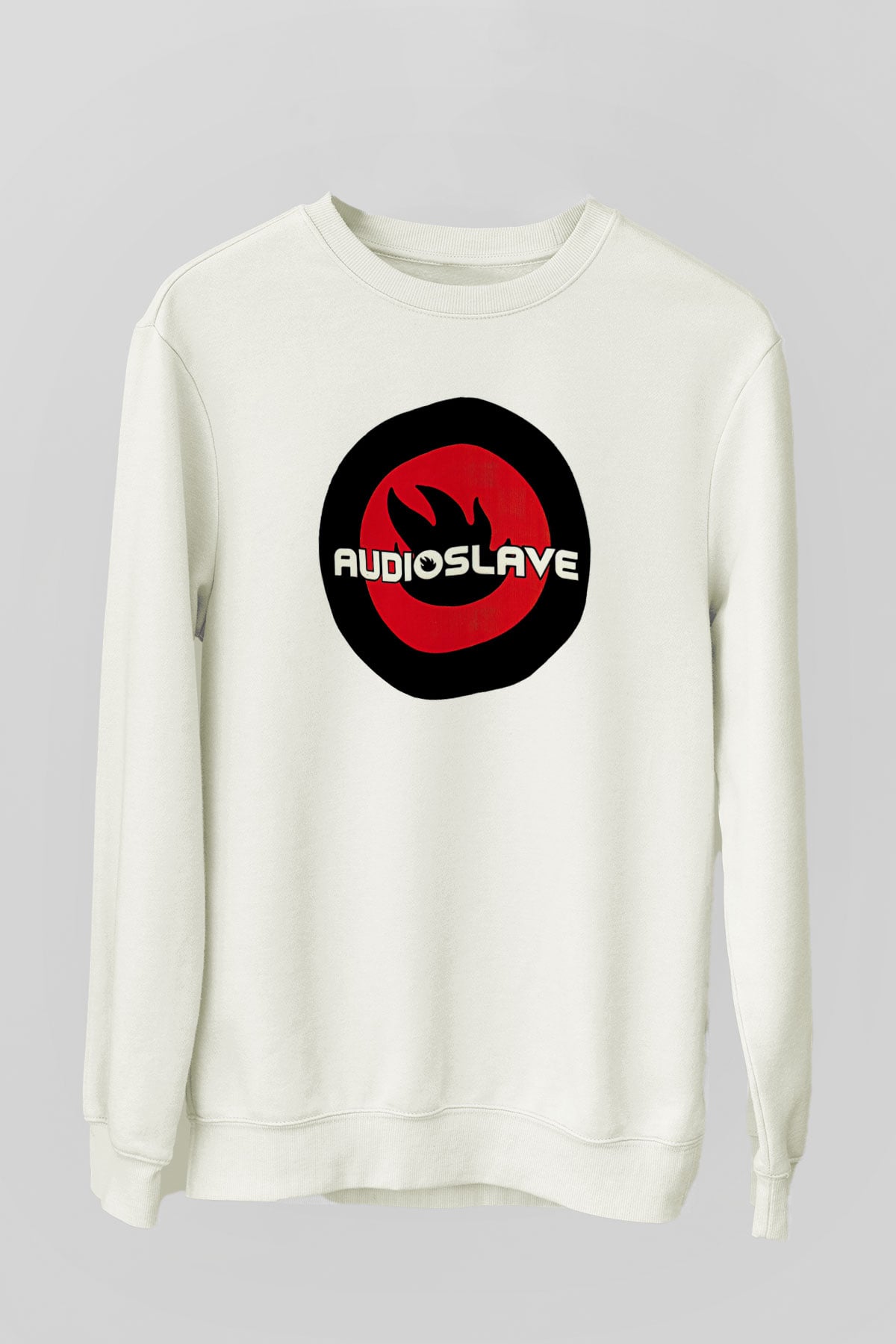 Audioslave Baskılı Beyaz Unisex Sweatshirt