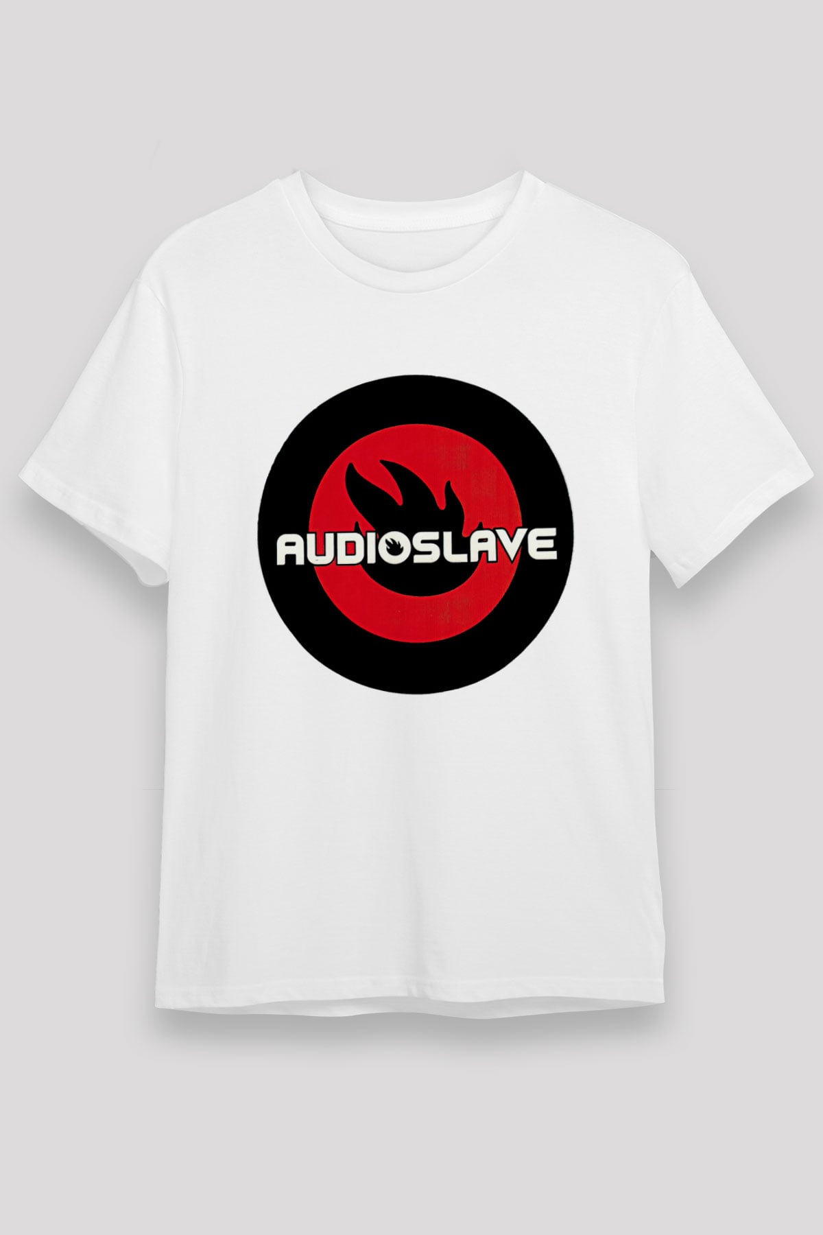 Audioslave Baskılı Unisex Beyaz Tişört - Tshirt