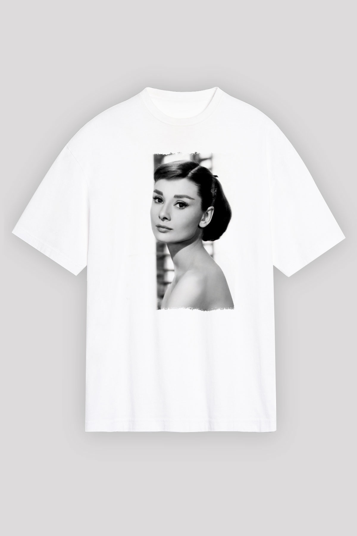 Audrey Hepburn Beyaz Unisex Tişört T-Shirt - TişörtFabrikası