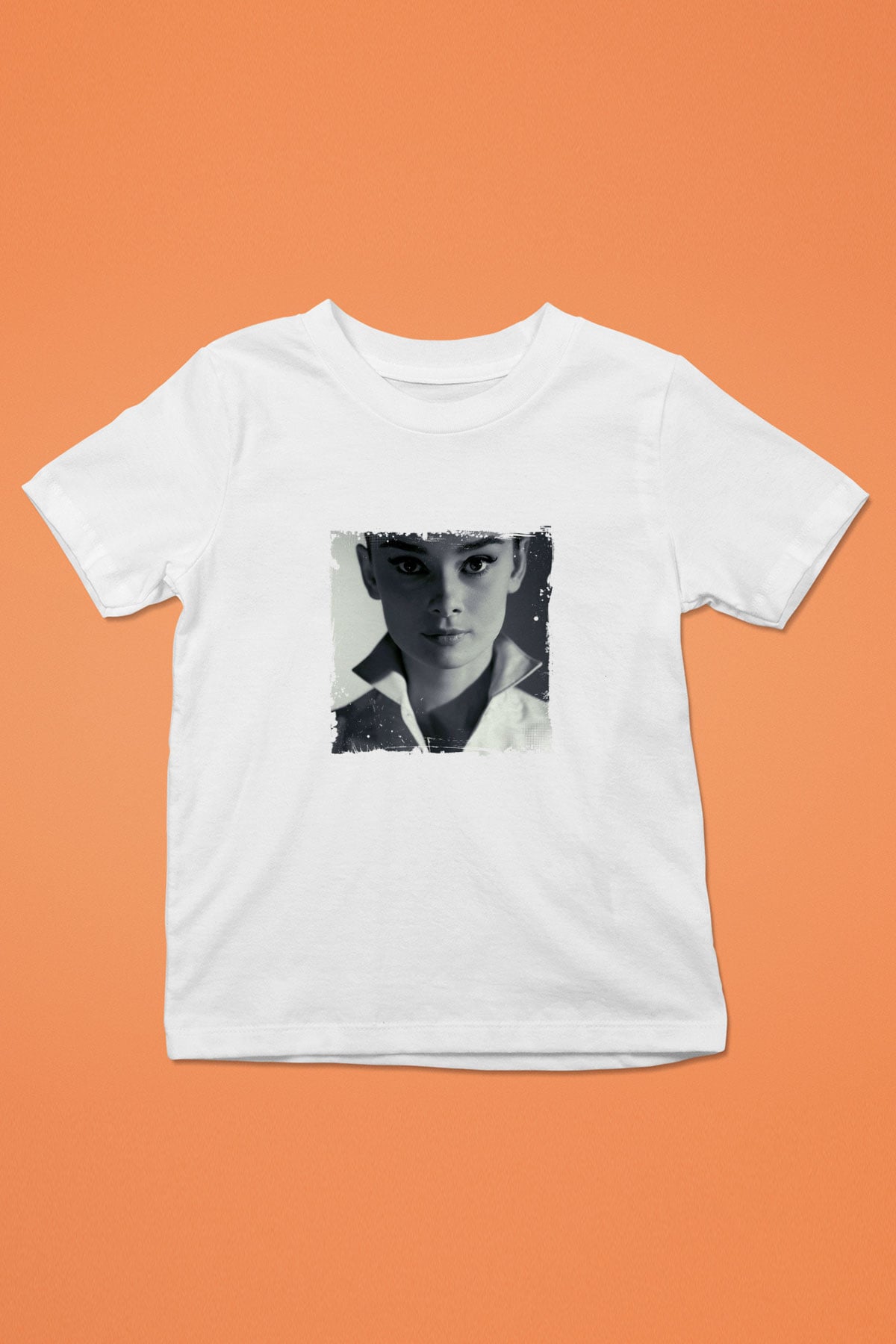 Audrey Hepburn Unisex Baskılı Beyaz Çocuk Tişört