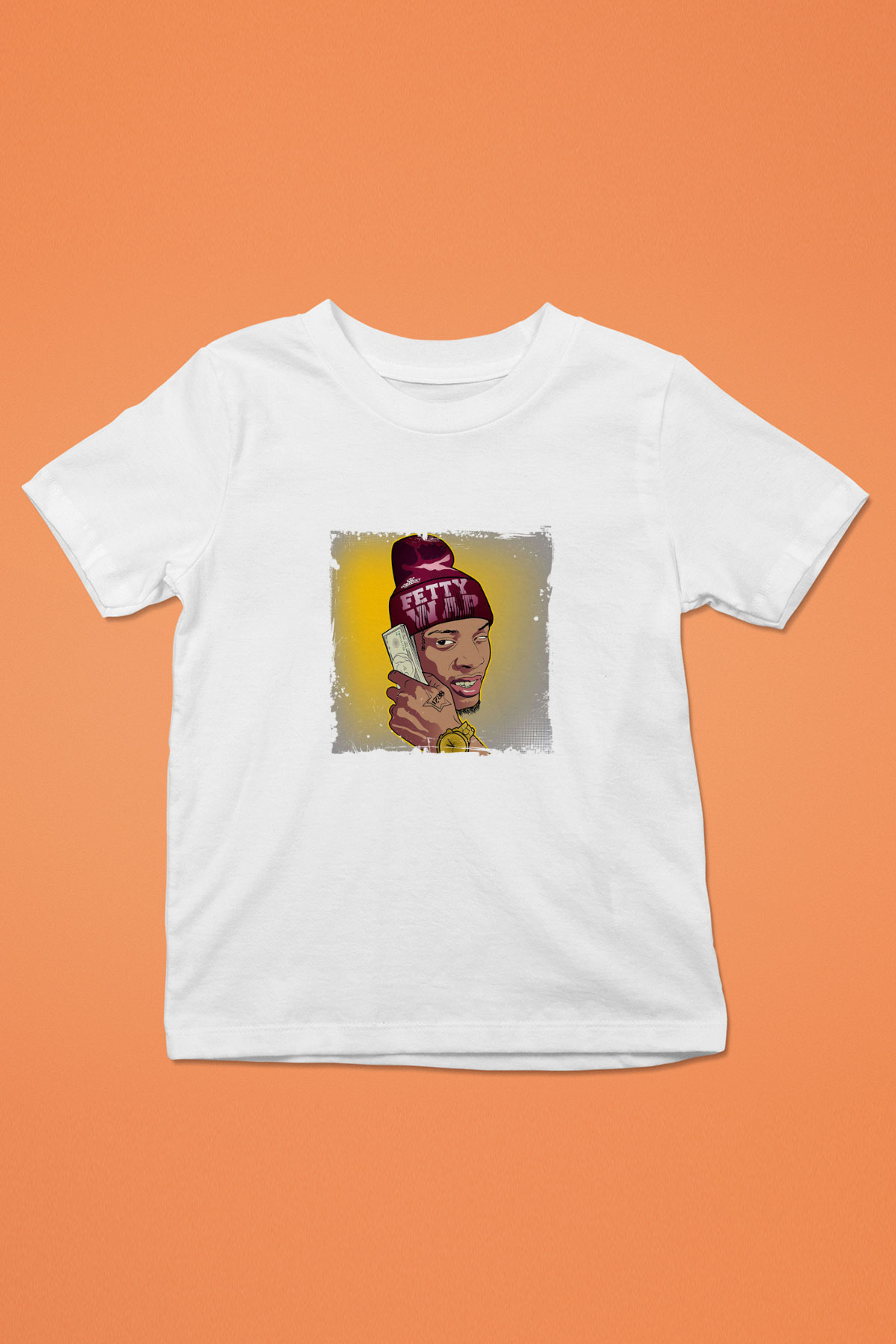 August Alsina Baskılı Unisex Beyaz Çocuk Tişört