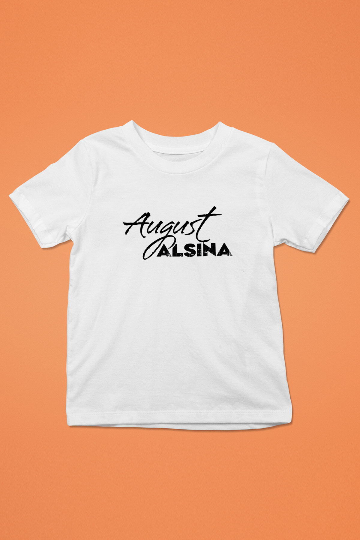 August Alsina Beyaz Unisex Çocuk Tişört