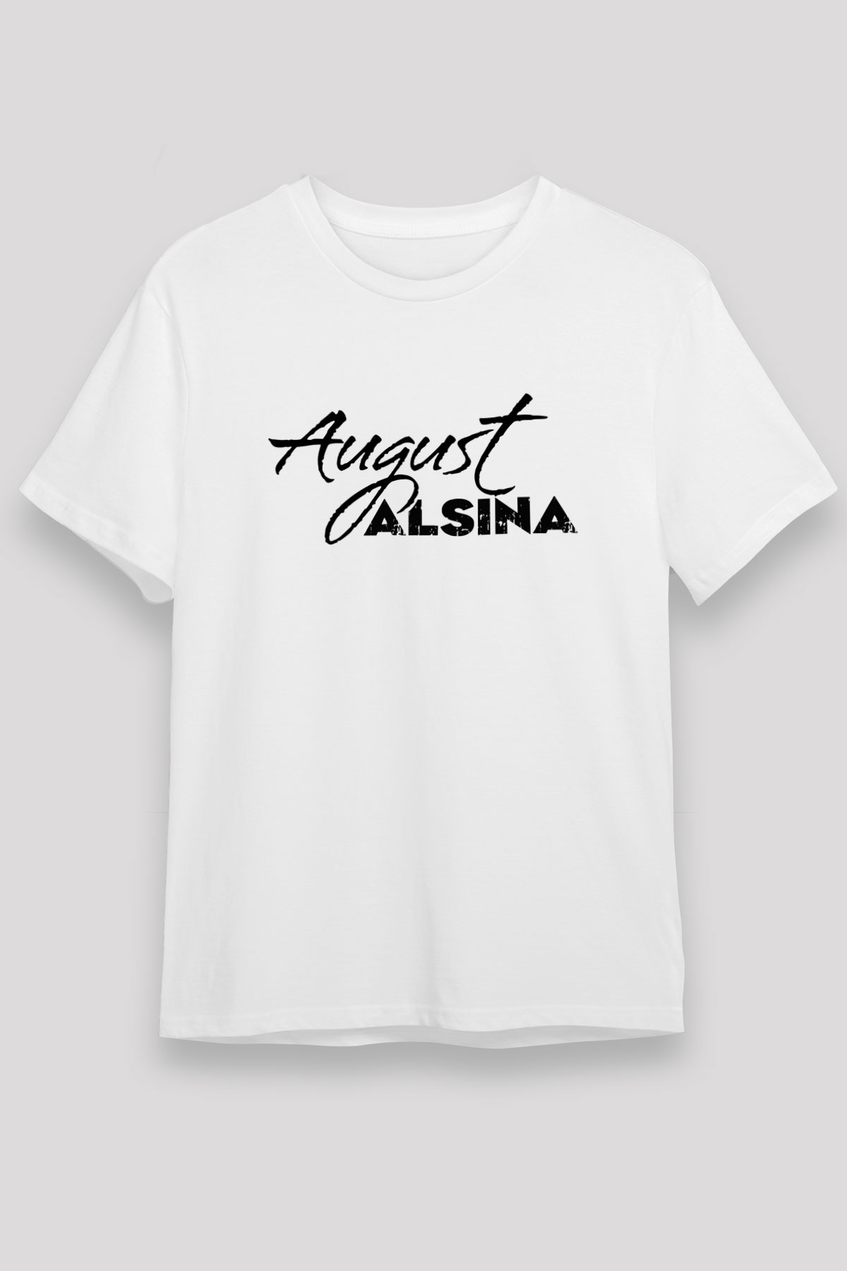August Alsina Beyaz Unisex Tişört T-Shirt - TişörtFabrikası