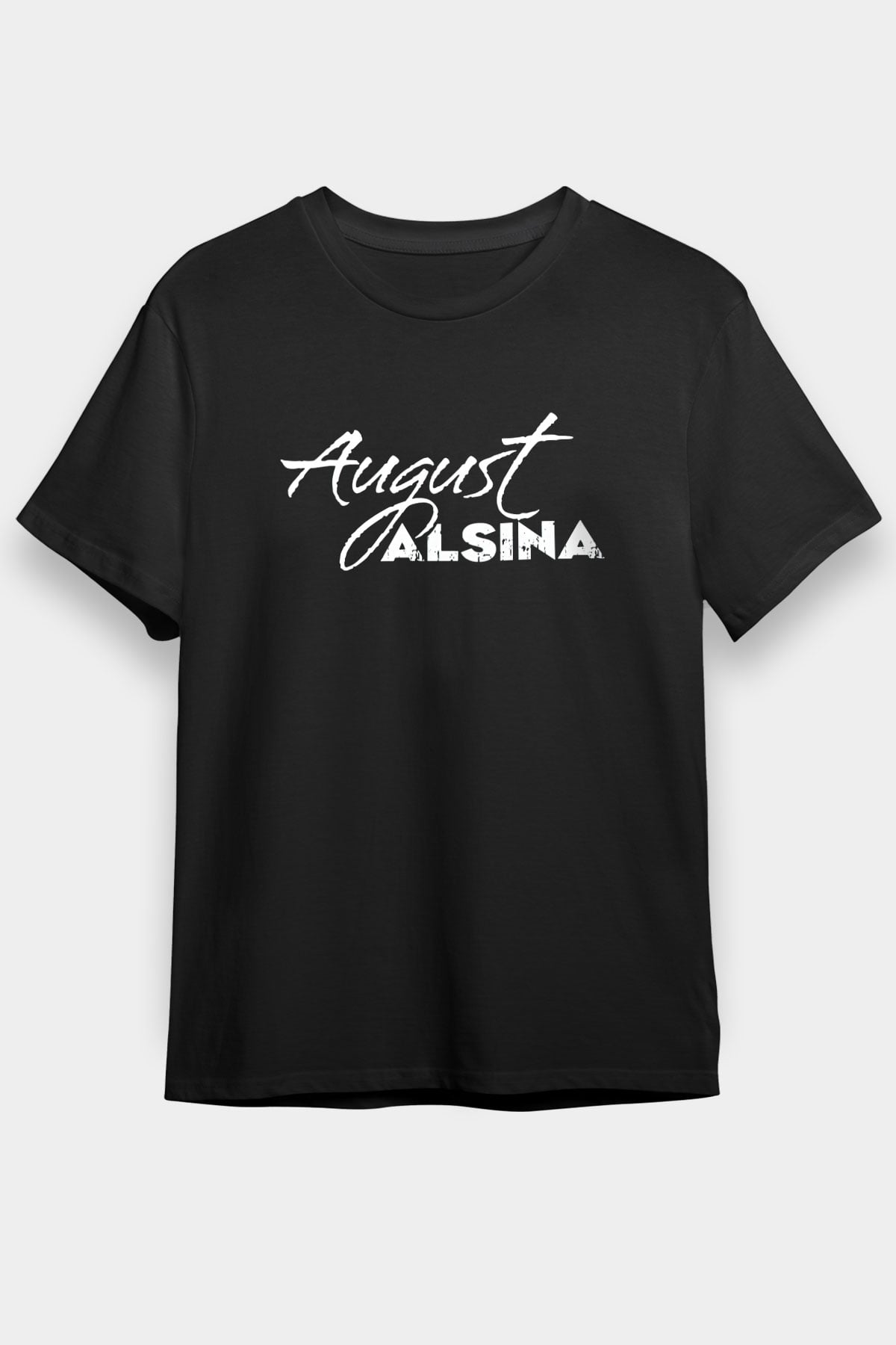 August Alsina Siyah Unisex Tişört T-Shirt - TişörtFabrikası