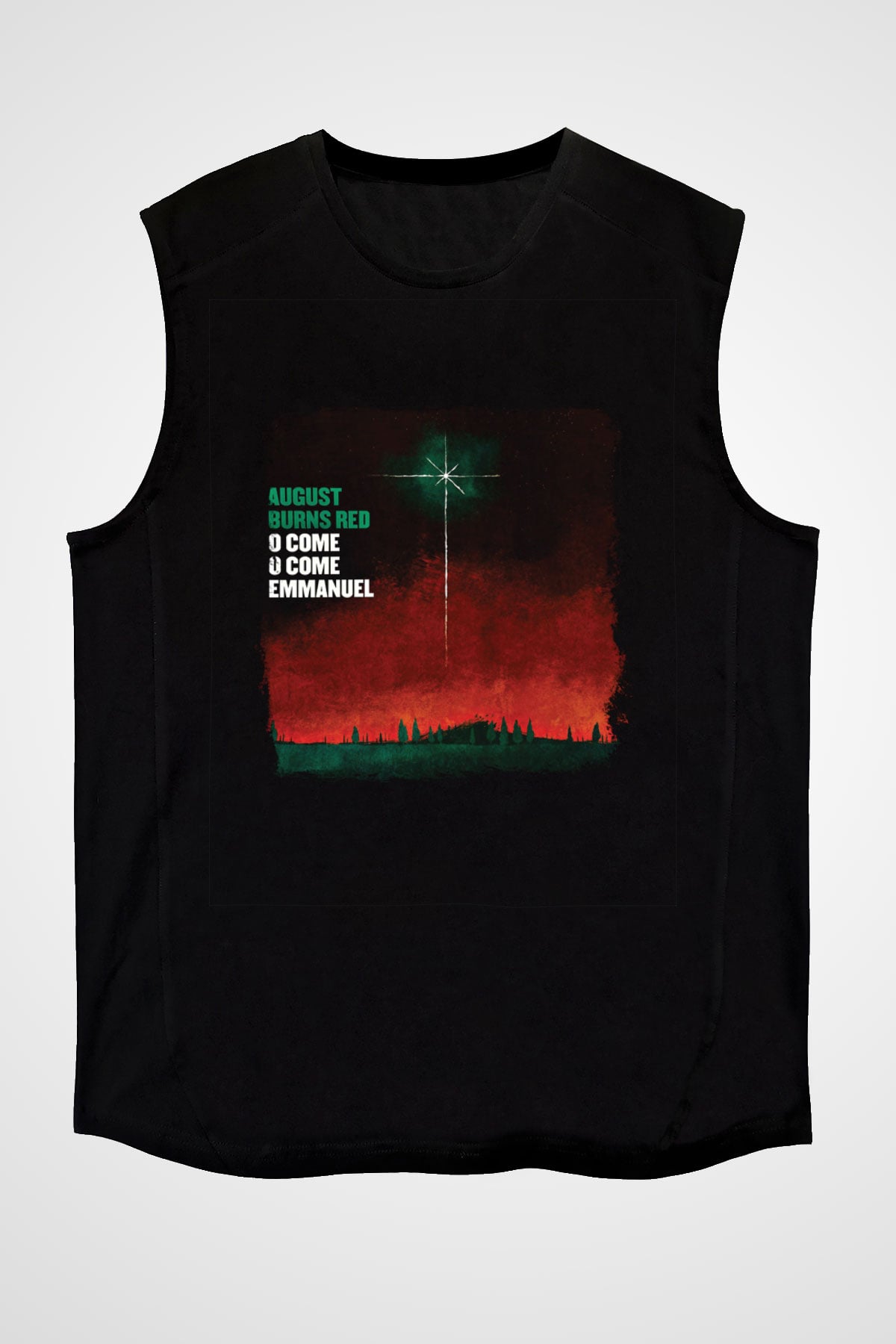 August Burns Red Baskılı Unisex Siyah Kolsuz Tişört