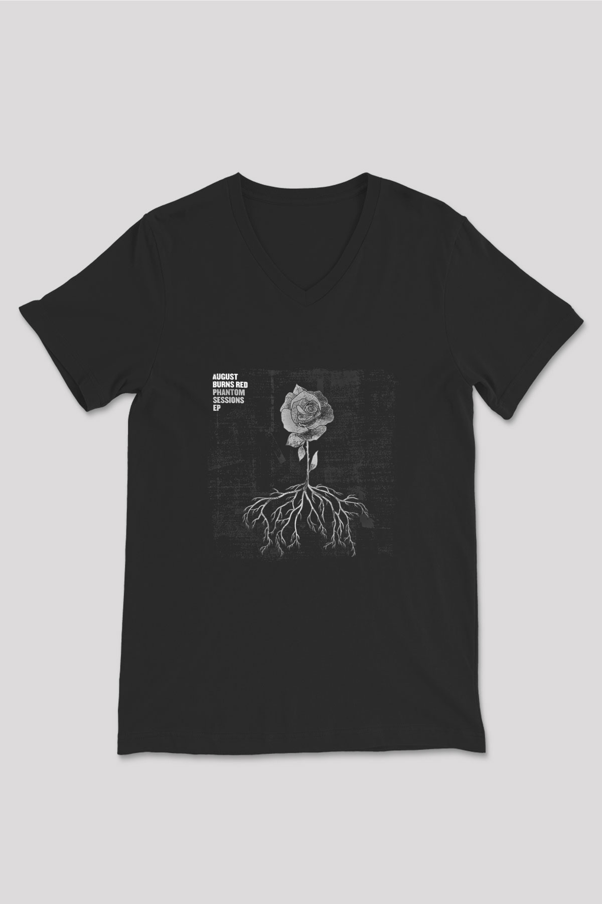 August Burns Red Baskılı Unisex Siyah V Yaka Tişört