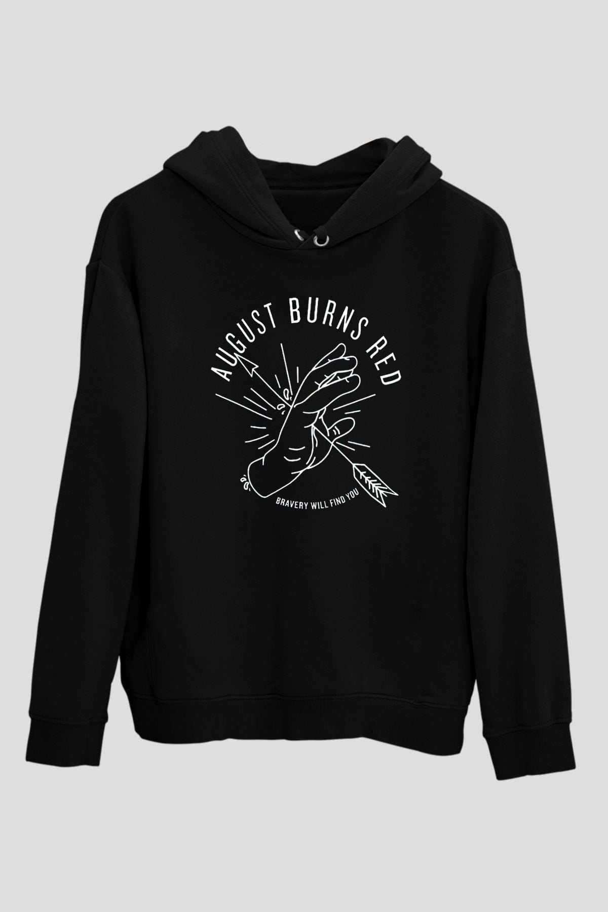 August Burns Red Siyah Unisex Kapüşonlu Sweatshirt