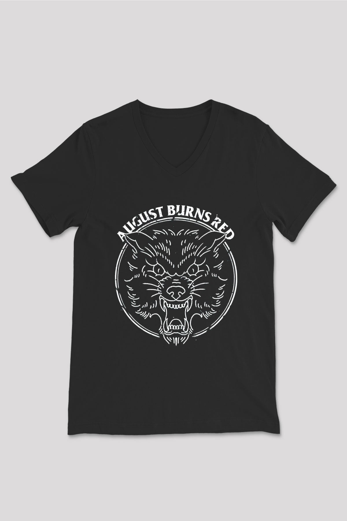 August Burns Red Siyah Unisex V Yaka Tişört