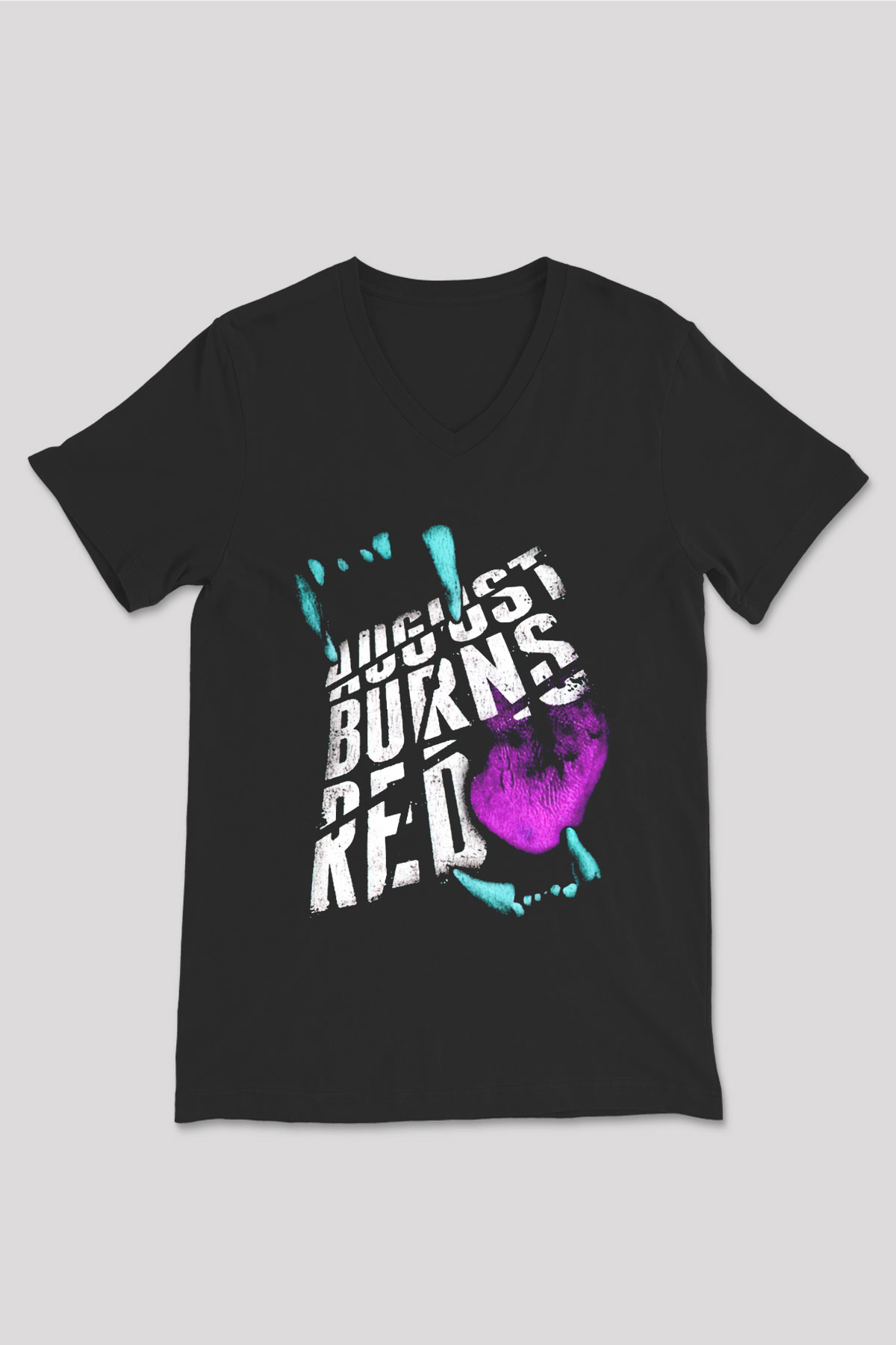August Burns Red Siyah Unisex V Yaka Tişört