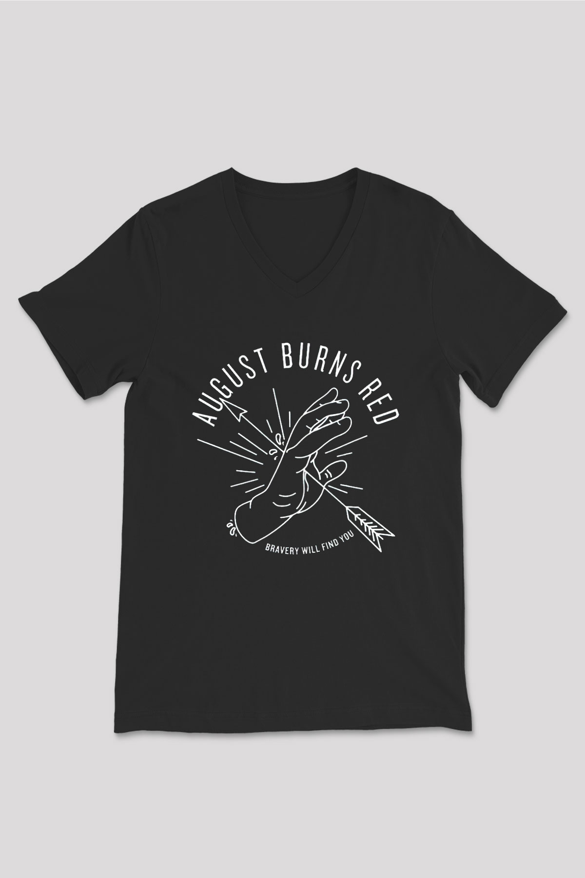 August Burns Red Siyah Unisex V Yaka Tişört