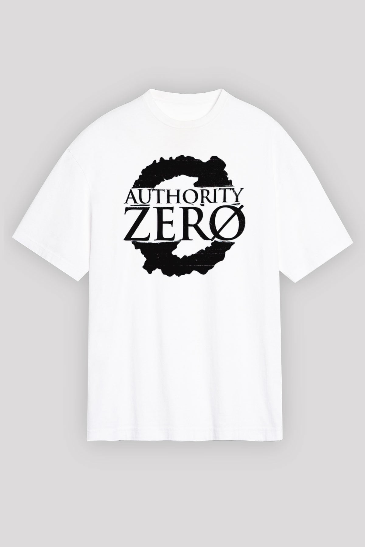 Authority Zero Beyaz Unisex Tişört T-Shirt - TişörtFabrikası