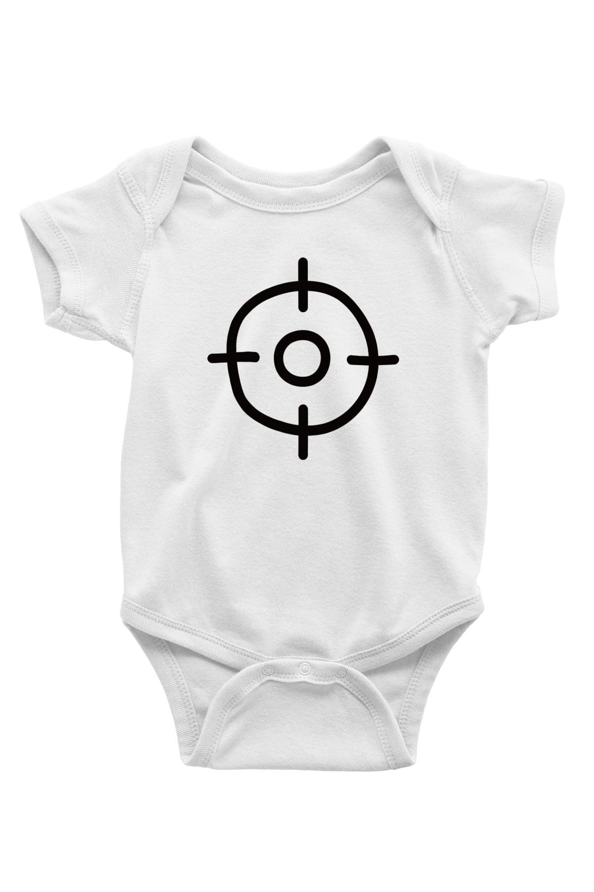 Avcı Baskılı Beyaz Unisex Bebek Body - Zıbın