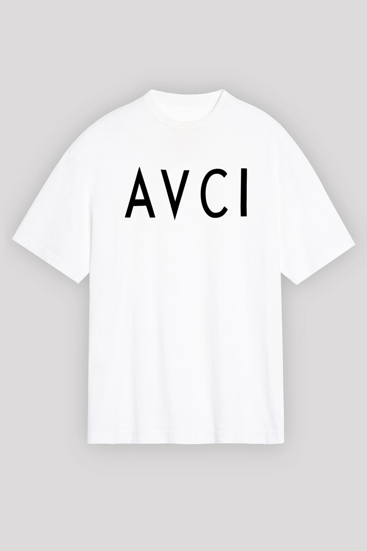 Avcı Beyaz Unisex Oversize Tişört T-Shirt
