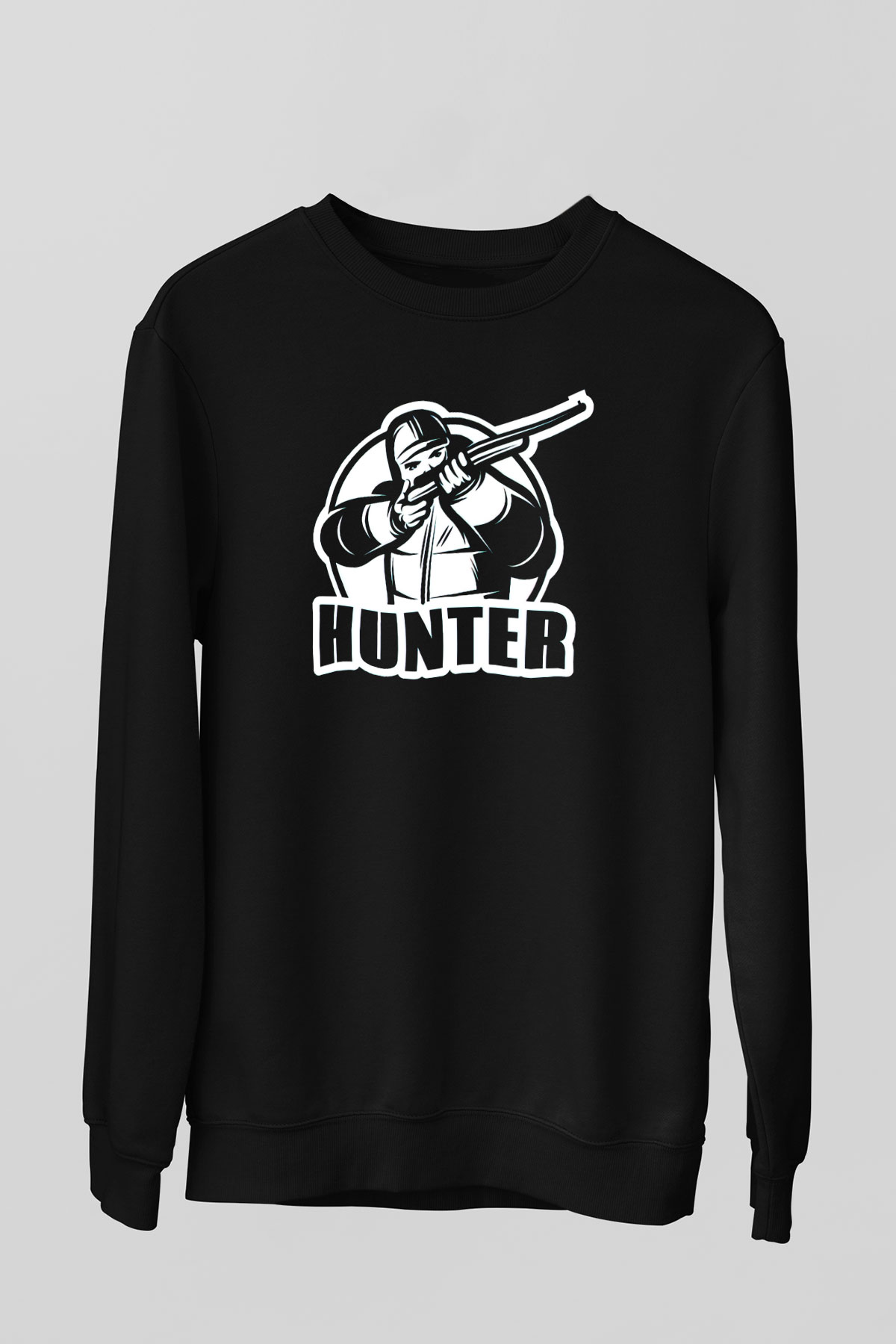 Avcı Siyah Unisex Sweatshirt