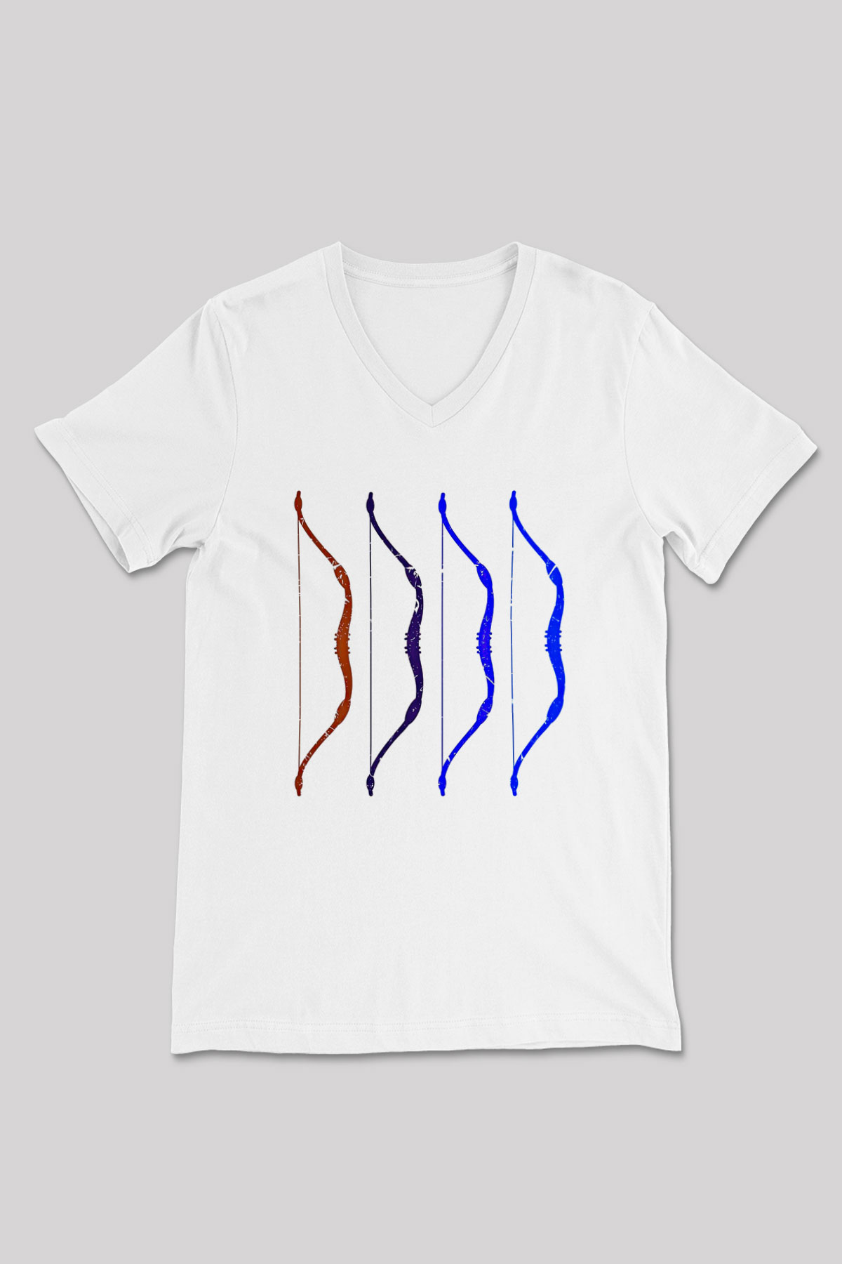 Avcılık Baskılı Unisex V Yaka Tişört - Tshirt