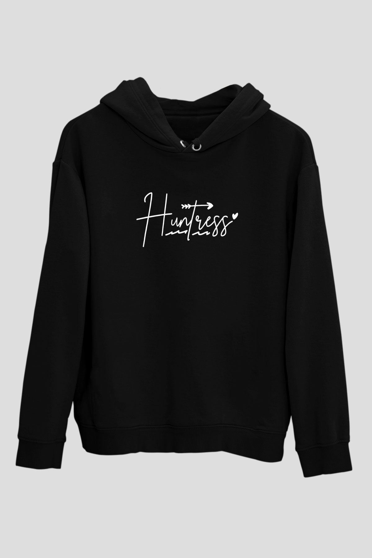 Avcılık - Hunting Baskılı Unisex Siyah Hoodie