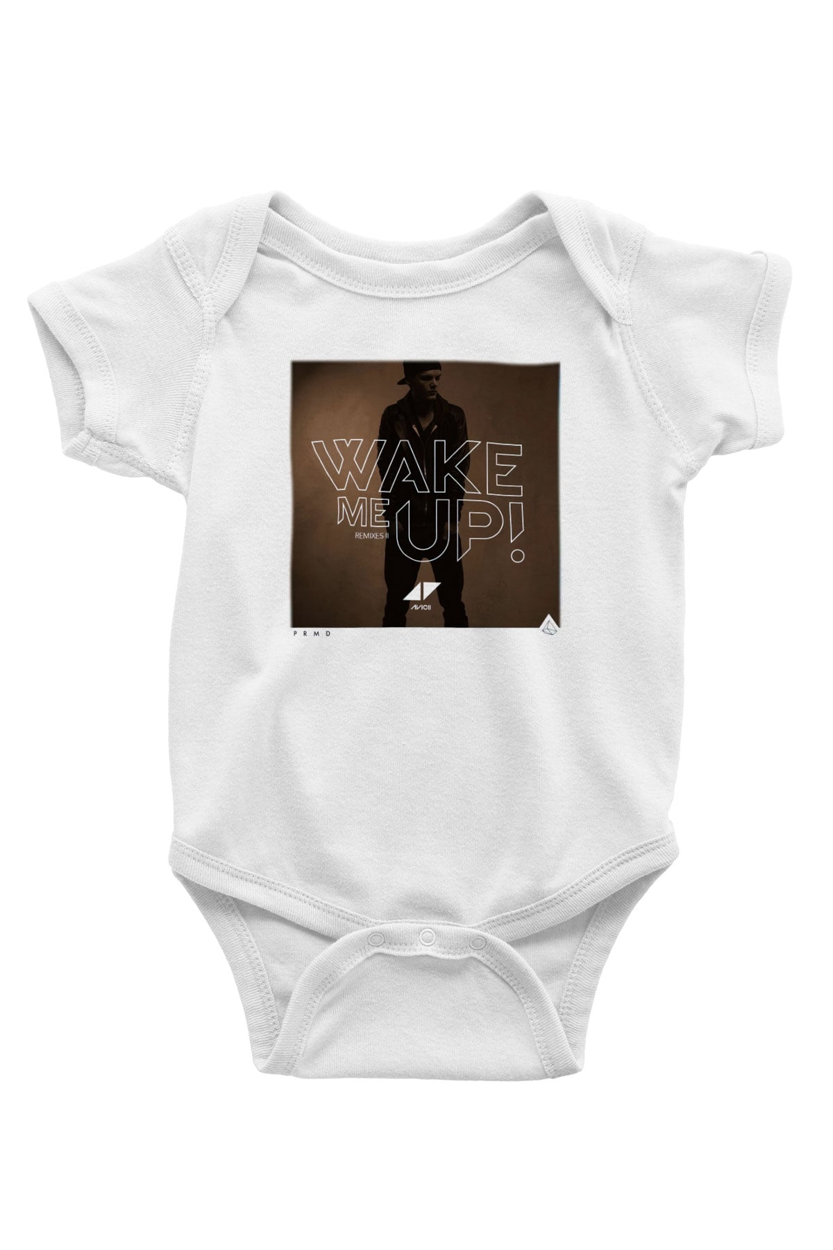 Avicii Baskılı Beyaz Unisex Bebek Body - Zıbın
