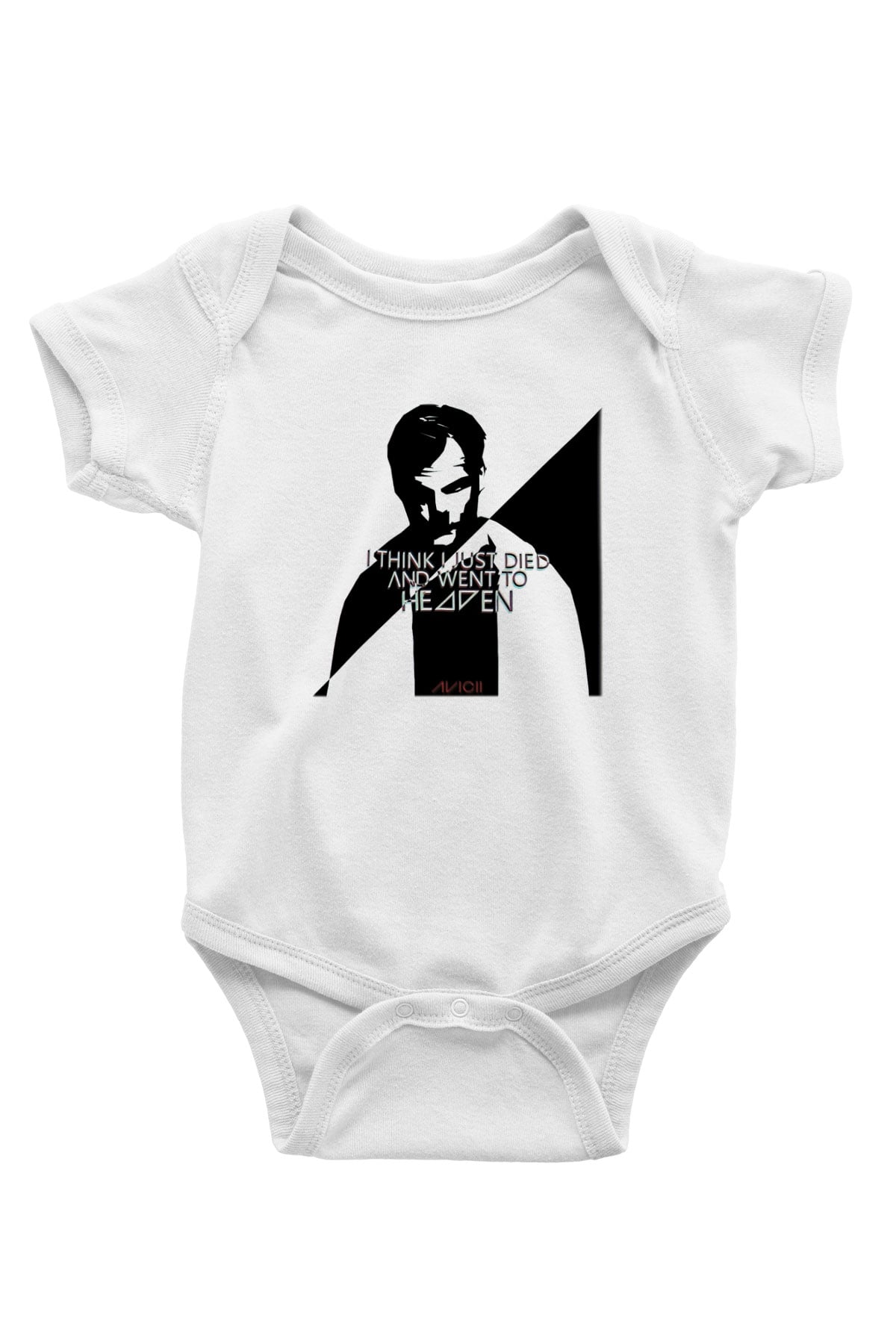 Avicii Baskılı Beyaz Unisex Bebek Body - Zıbın