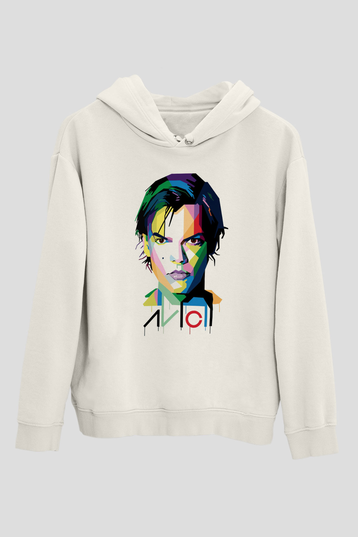 Avicii Beyaz Unisex Kapşonlu Sweatshirt